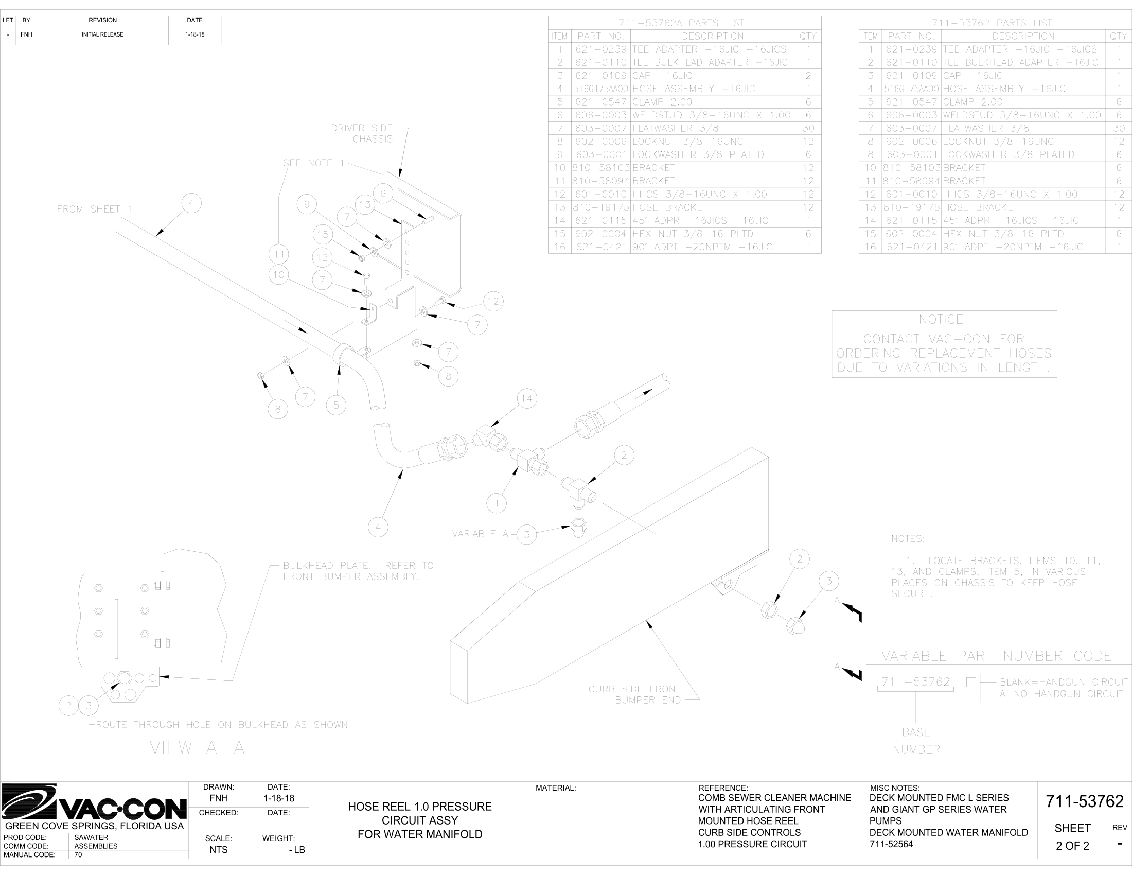 MAIN MANIFOLD W/FITTINGS - 6 VALVE