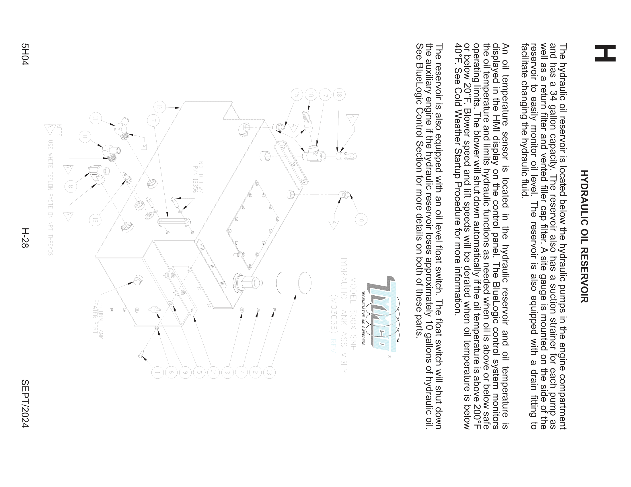 HYDRAULIC RESERVOIR Assembly