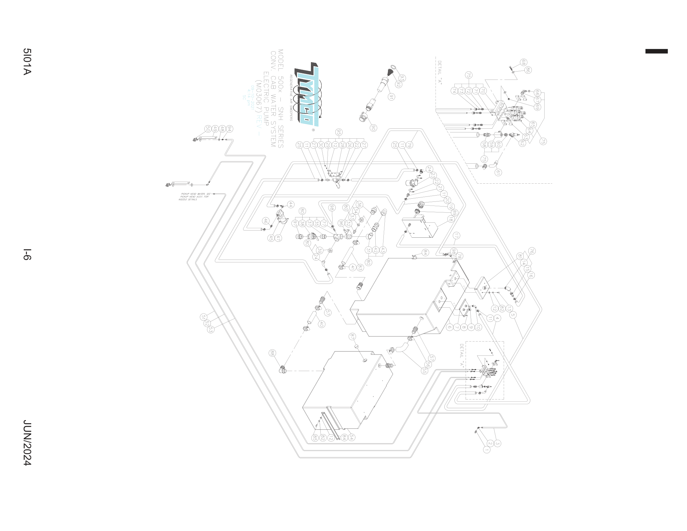 CONVENTIONAL CAB WATER SYSTEM - ELECTRIC PUMP Assembly