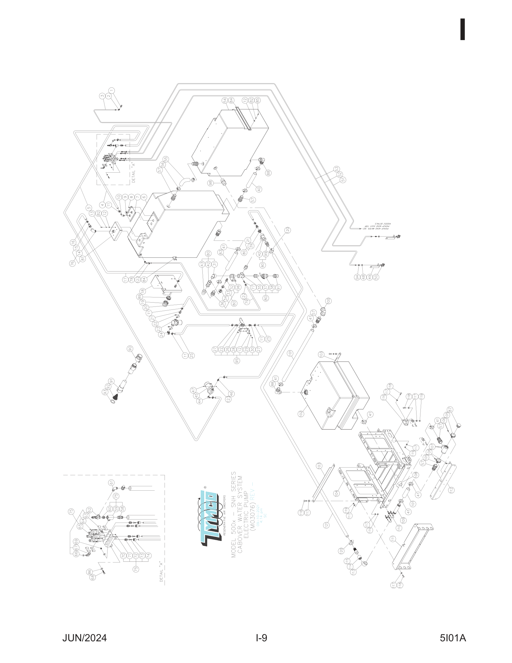 CABOVER WATER SYSTEM - ELECTRIC PUMP Assembly