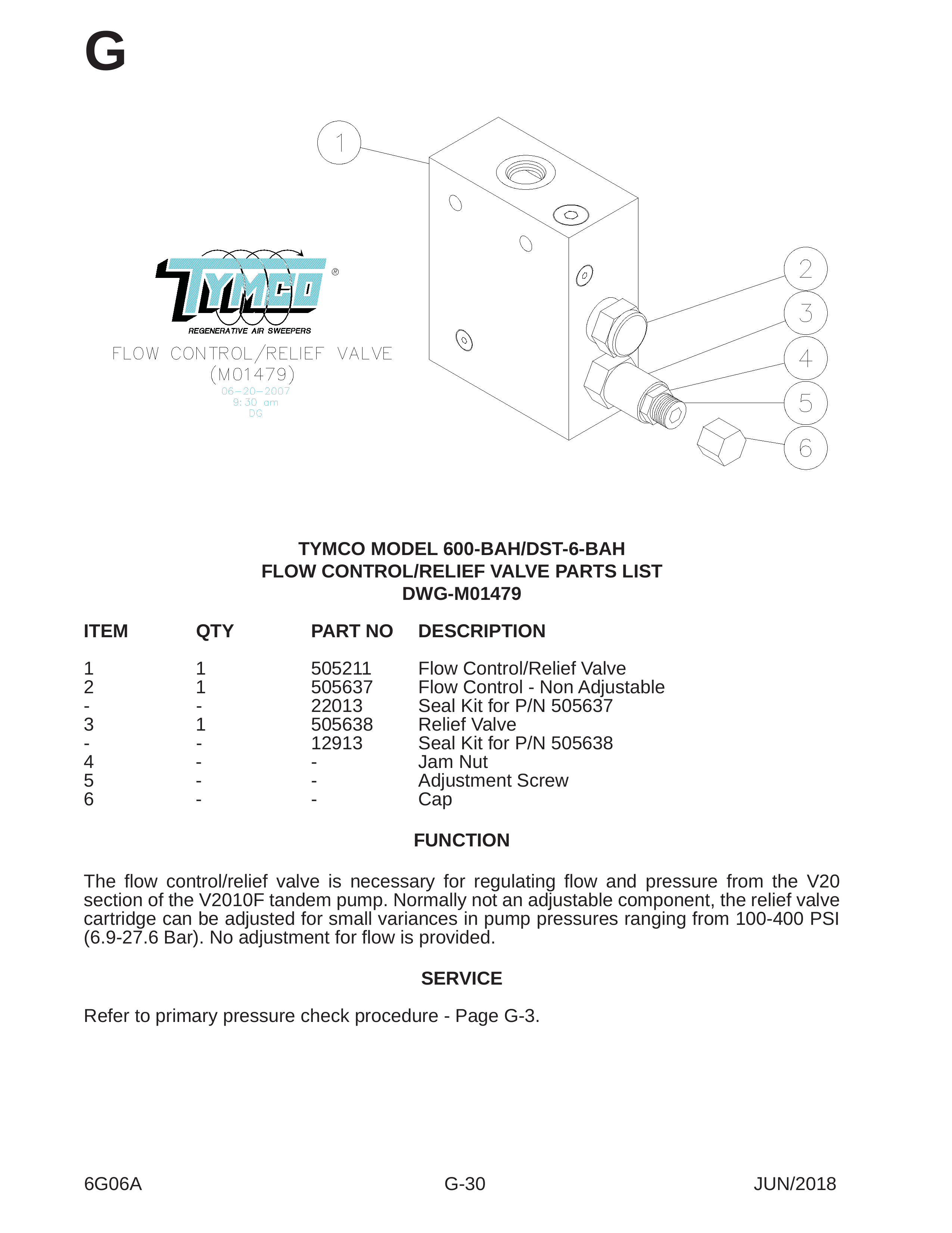 TYMCO MODEL 600-BAH/DST-6-BAH