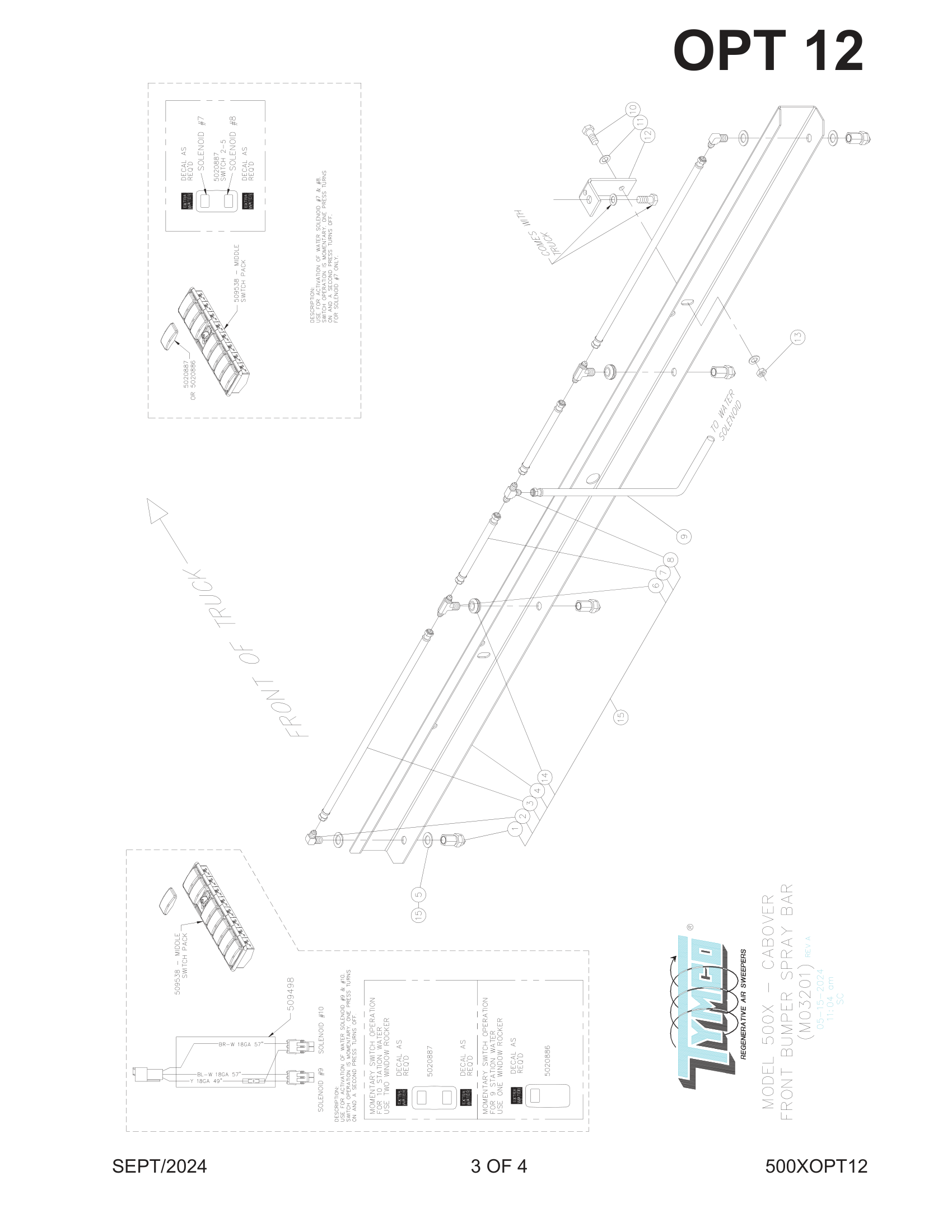 CABOVER SPRAY BAR Assembly