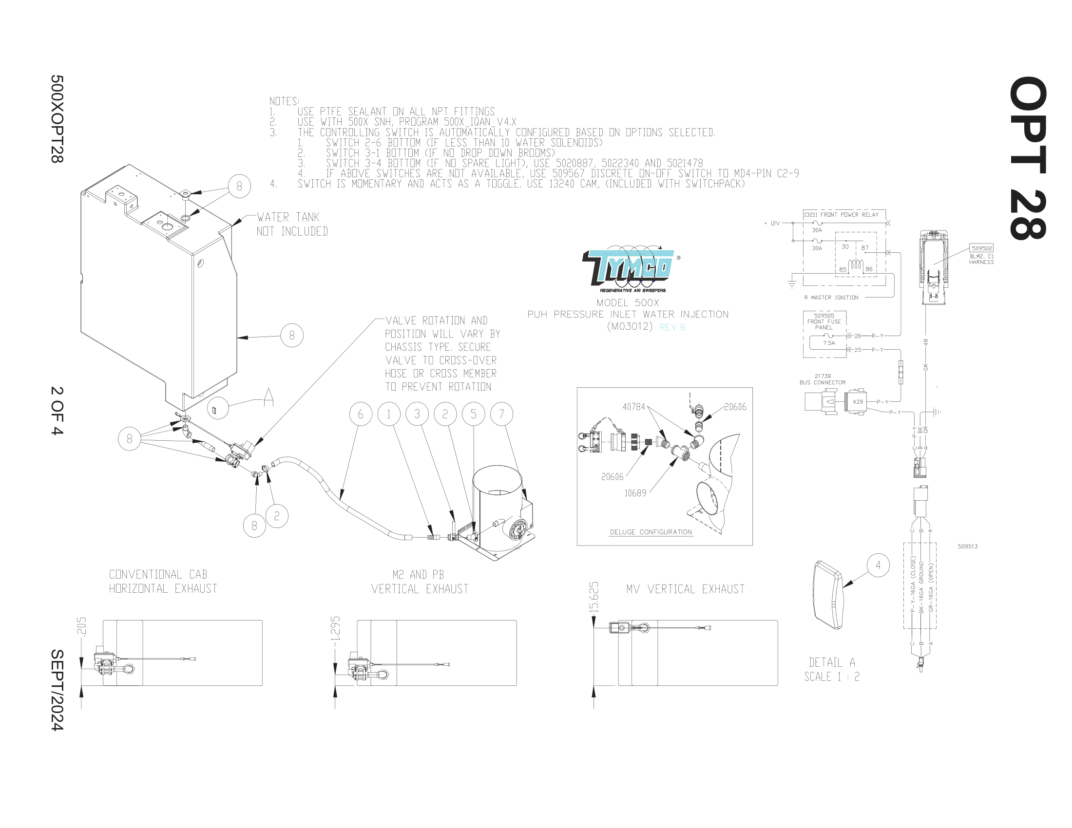 PICK-UP HEAD PRESSURE INLET WATER INJECTION Assembly