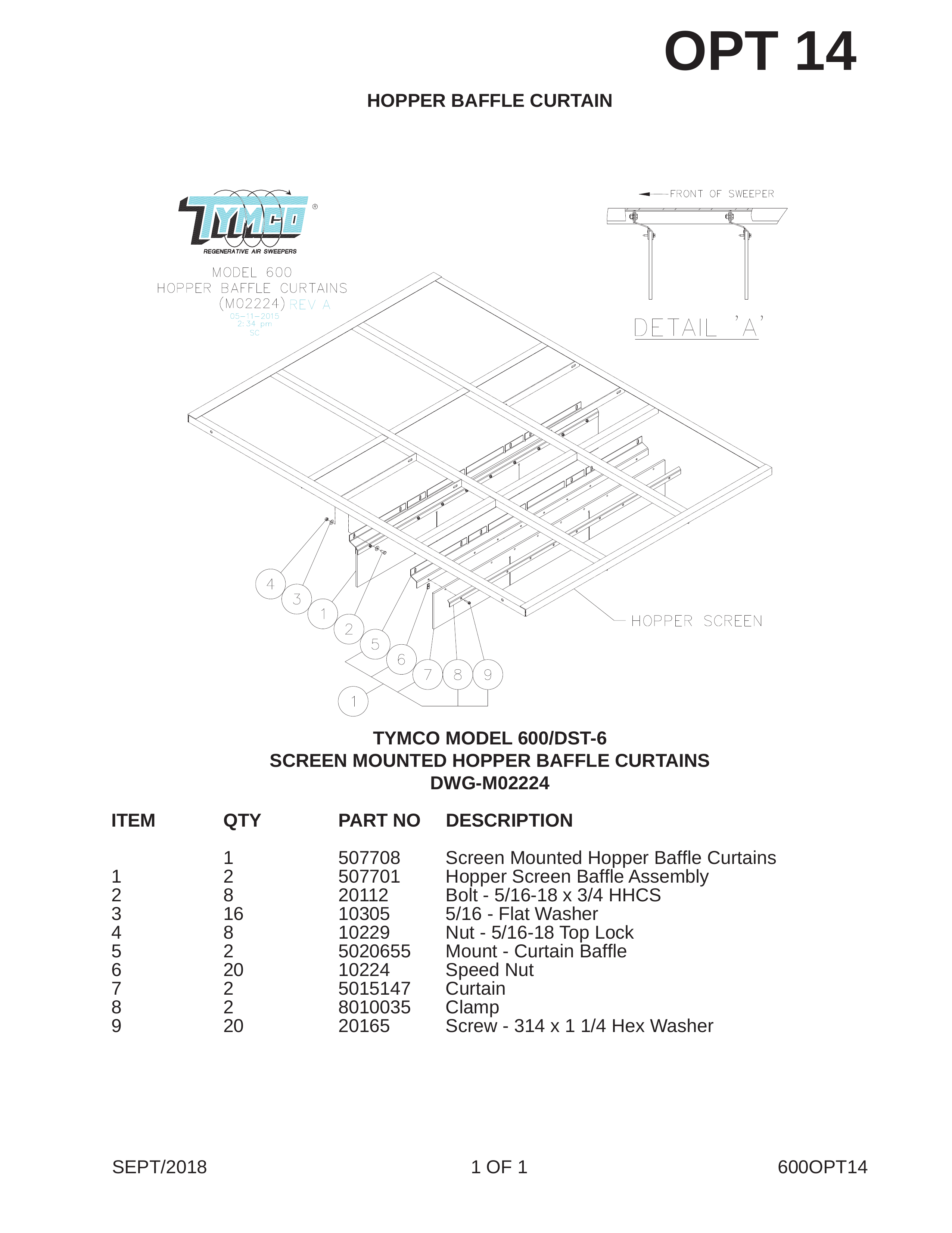 HOPPER BAFFLE CURTAIN