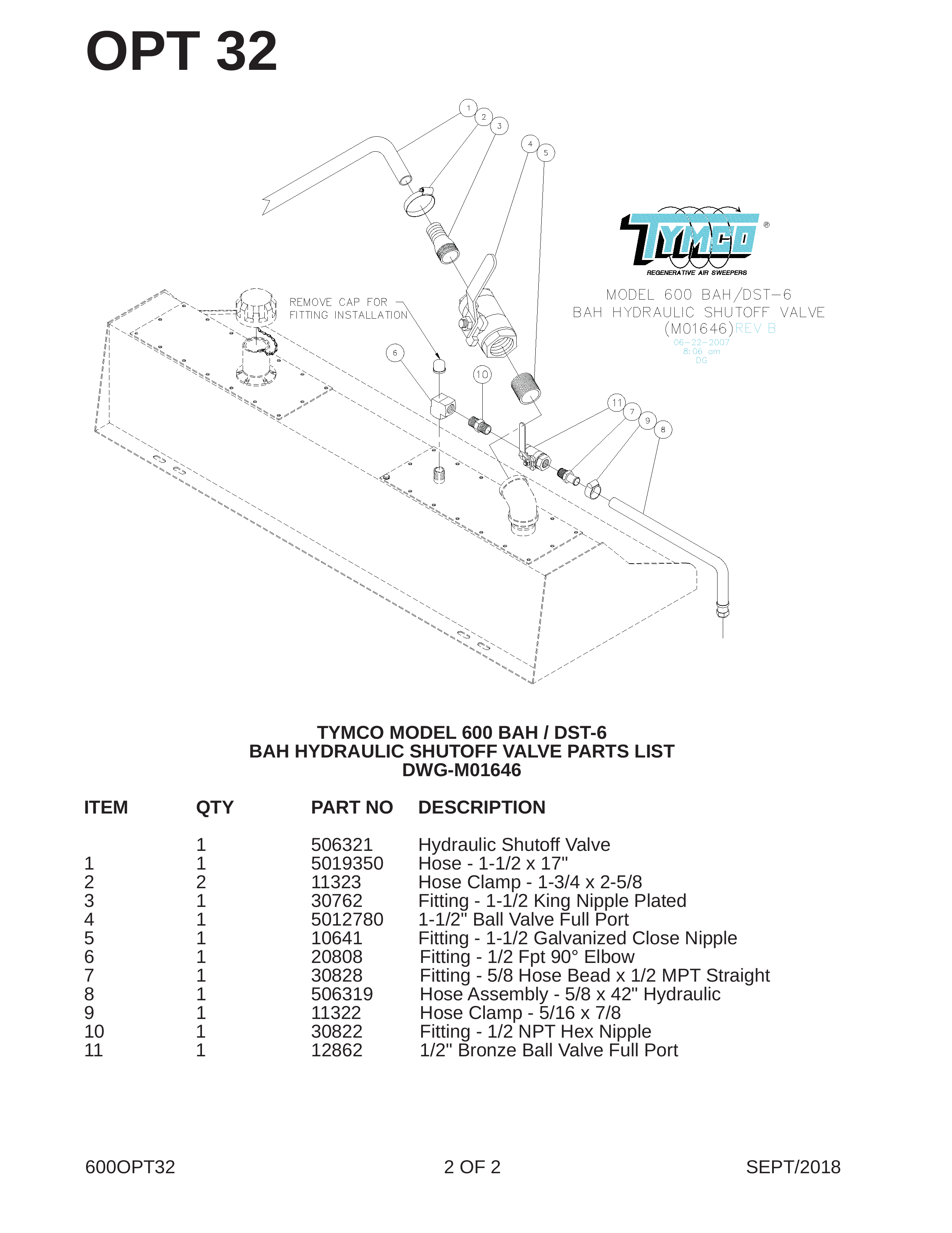 TYMCO MODEL 600 BAH / DST-6