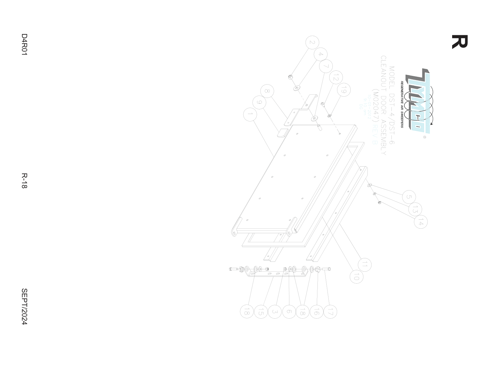 DST CLEANOUT DOOR Assembly