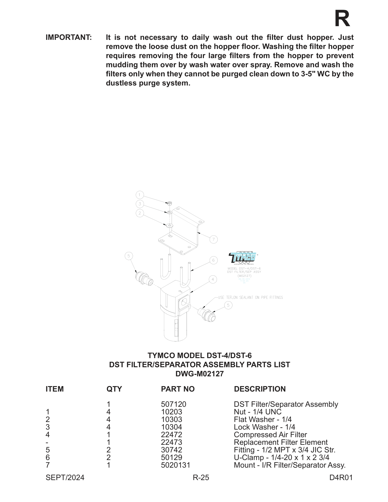 DST FILTER/SEPARATOR Assembly