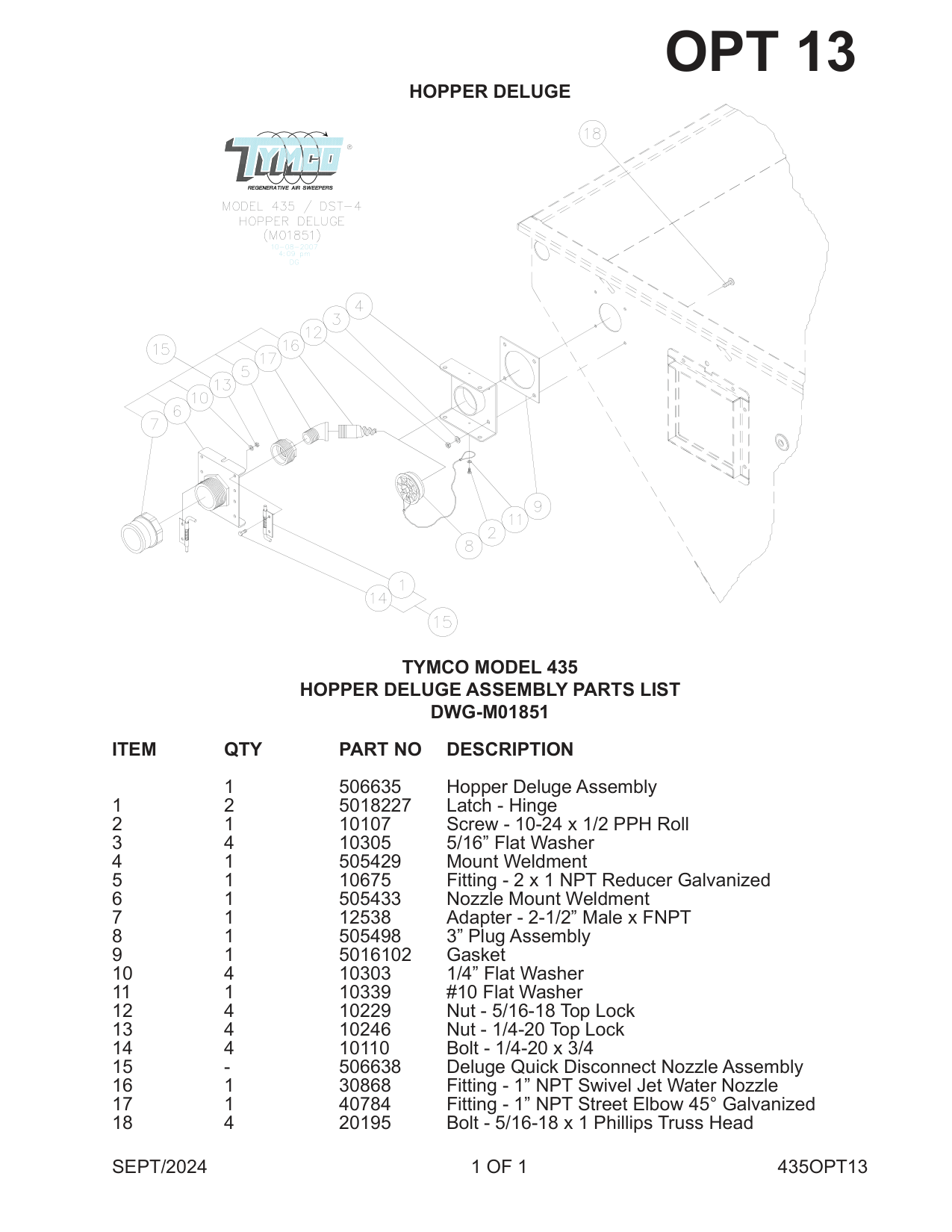 HOPPER DELUGE Assembly