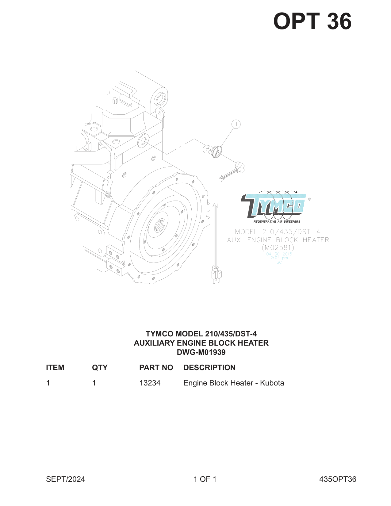 AUXILIARY ENGINE BLOCK HEATER