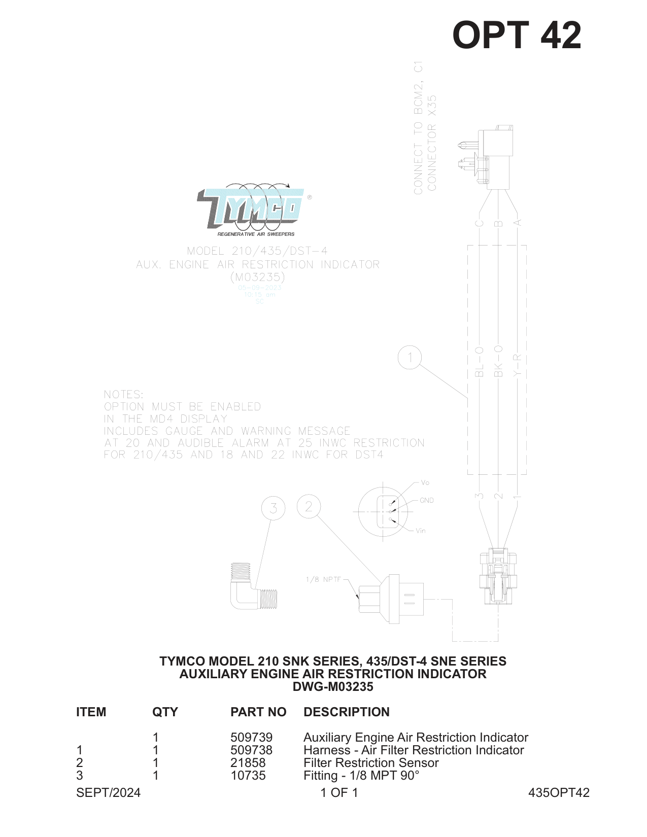 AUXILIARY ENGINE AIR RESTRICTION INDICATOR