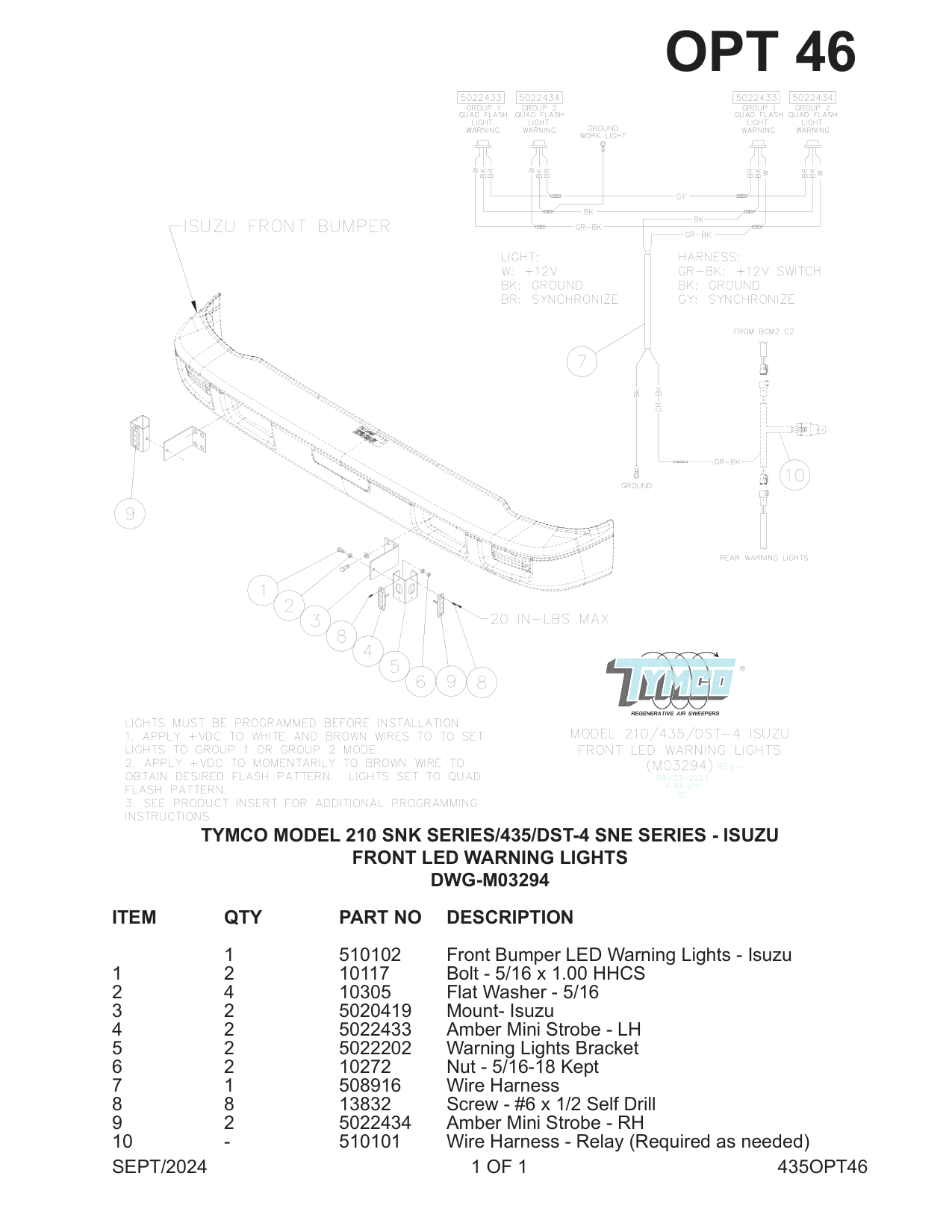 FRONT LED WARNING LIGHTS
