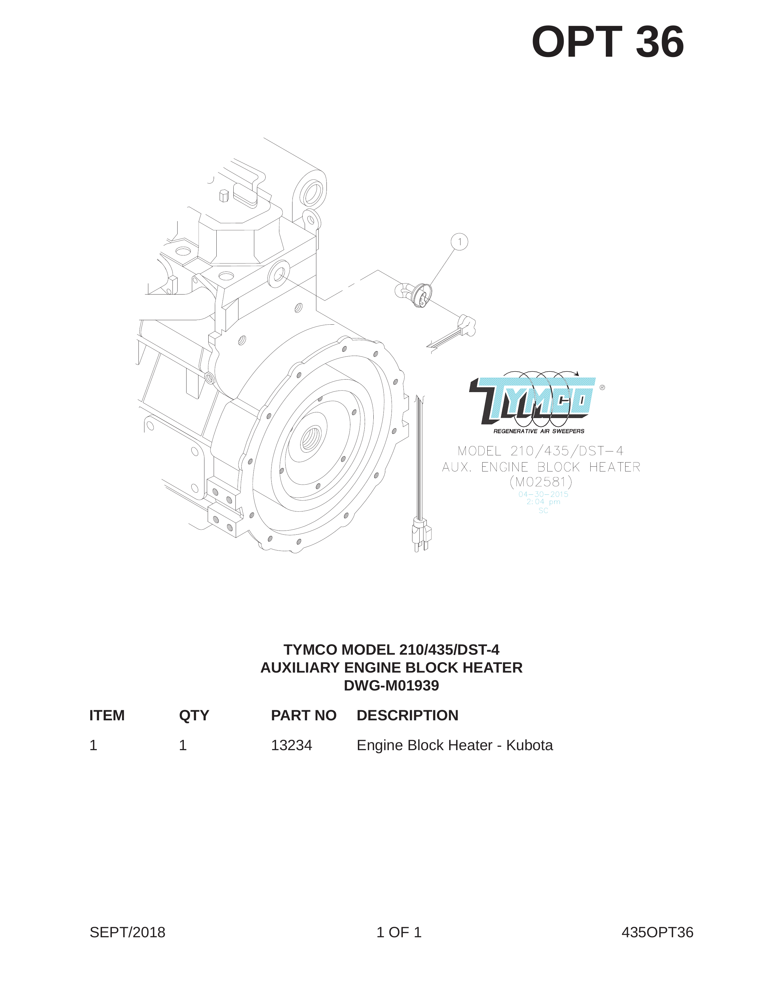 TYMCO MODEL 210/435/DST-4