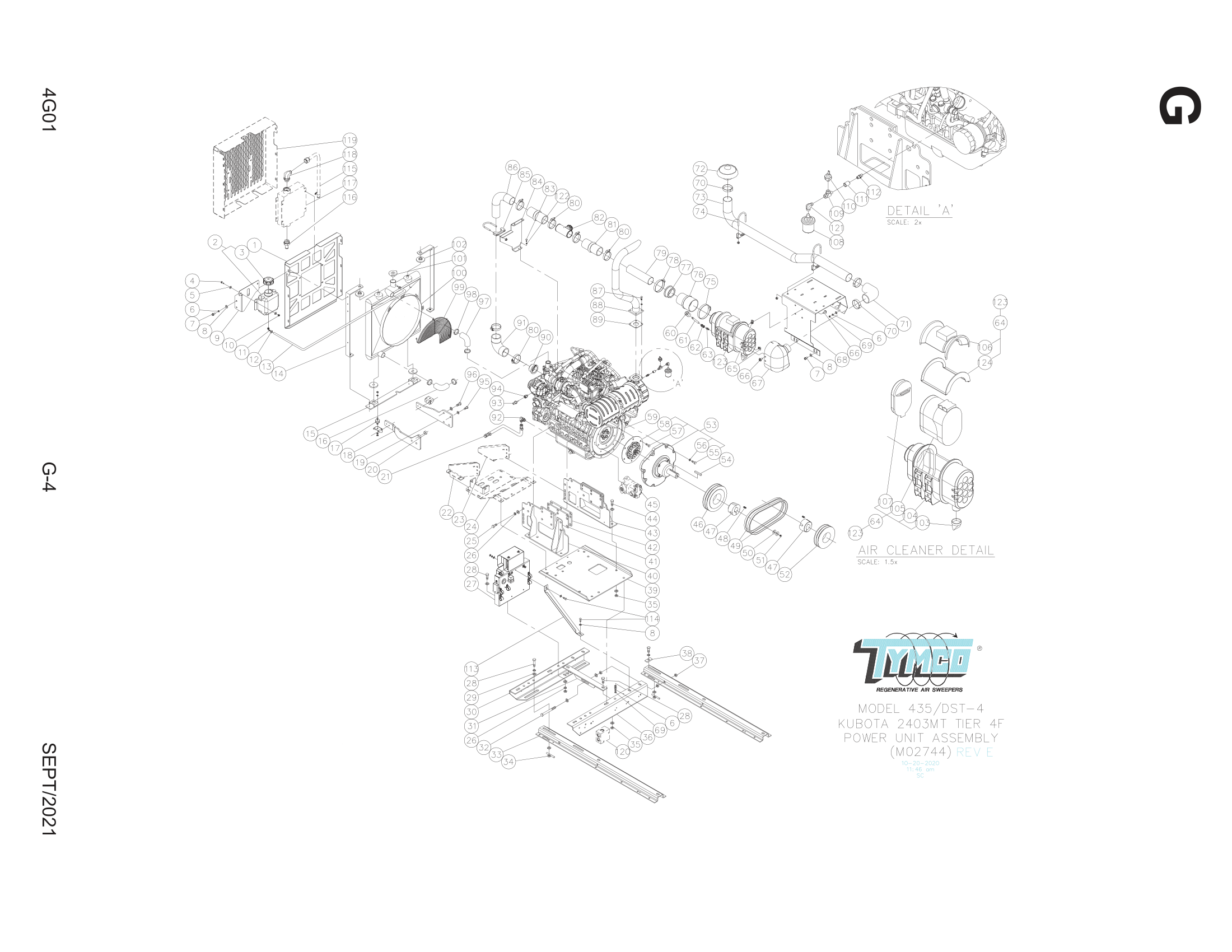 KUBOTA V2403-CR-TE4B FT4 POWER UNIT ASSEMBLY