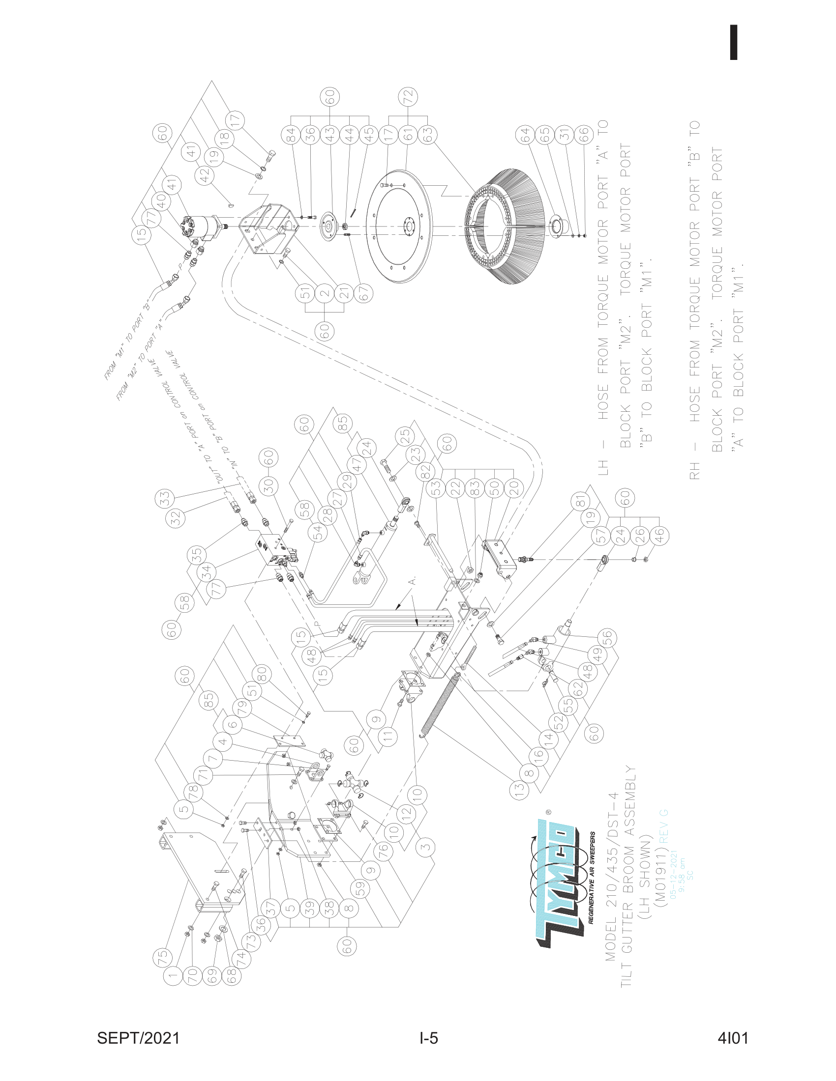 TILT GUTTER BROOM ASSEMBLY