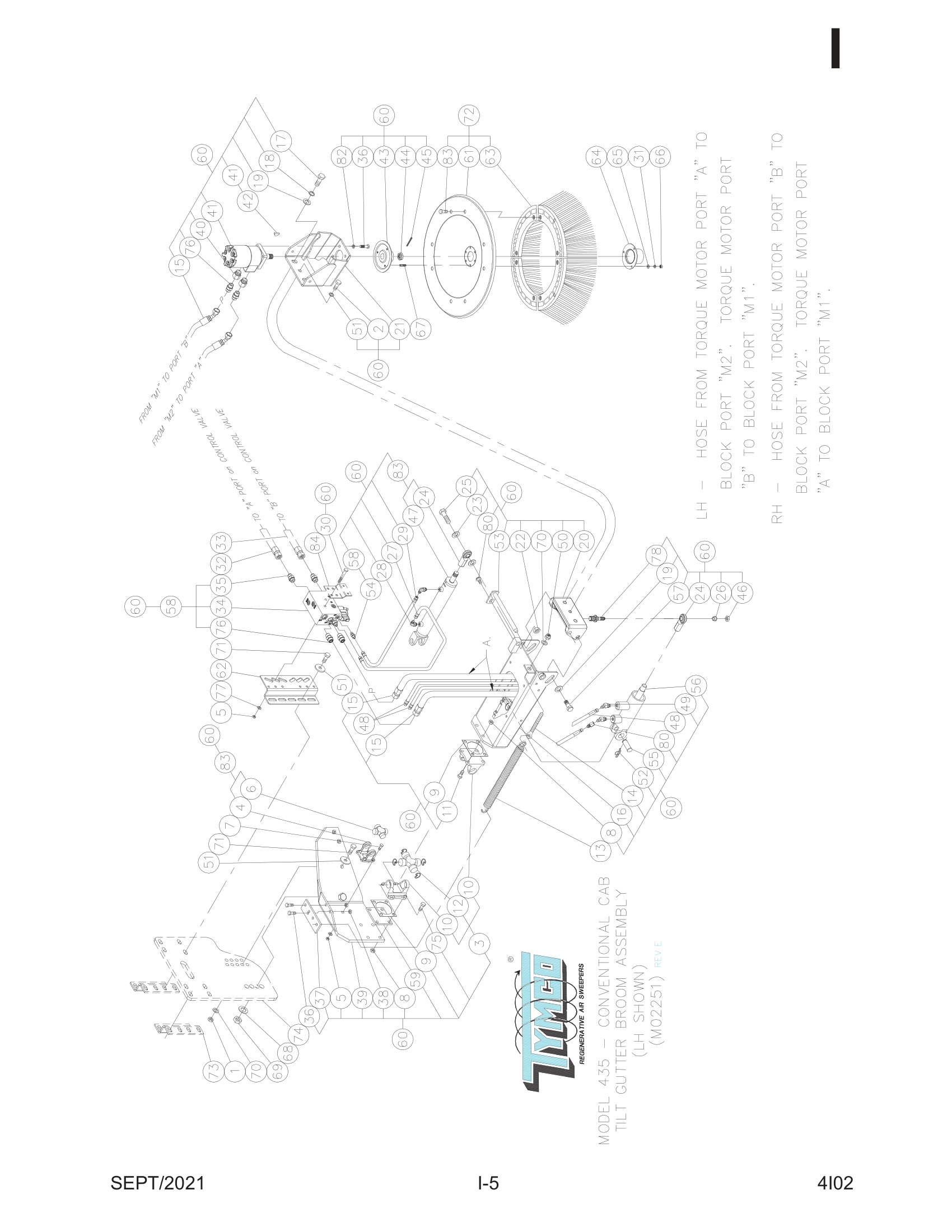 TILT GUTTER BROOM ASSEMBLY