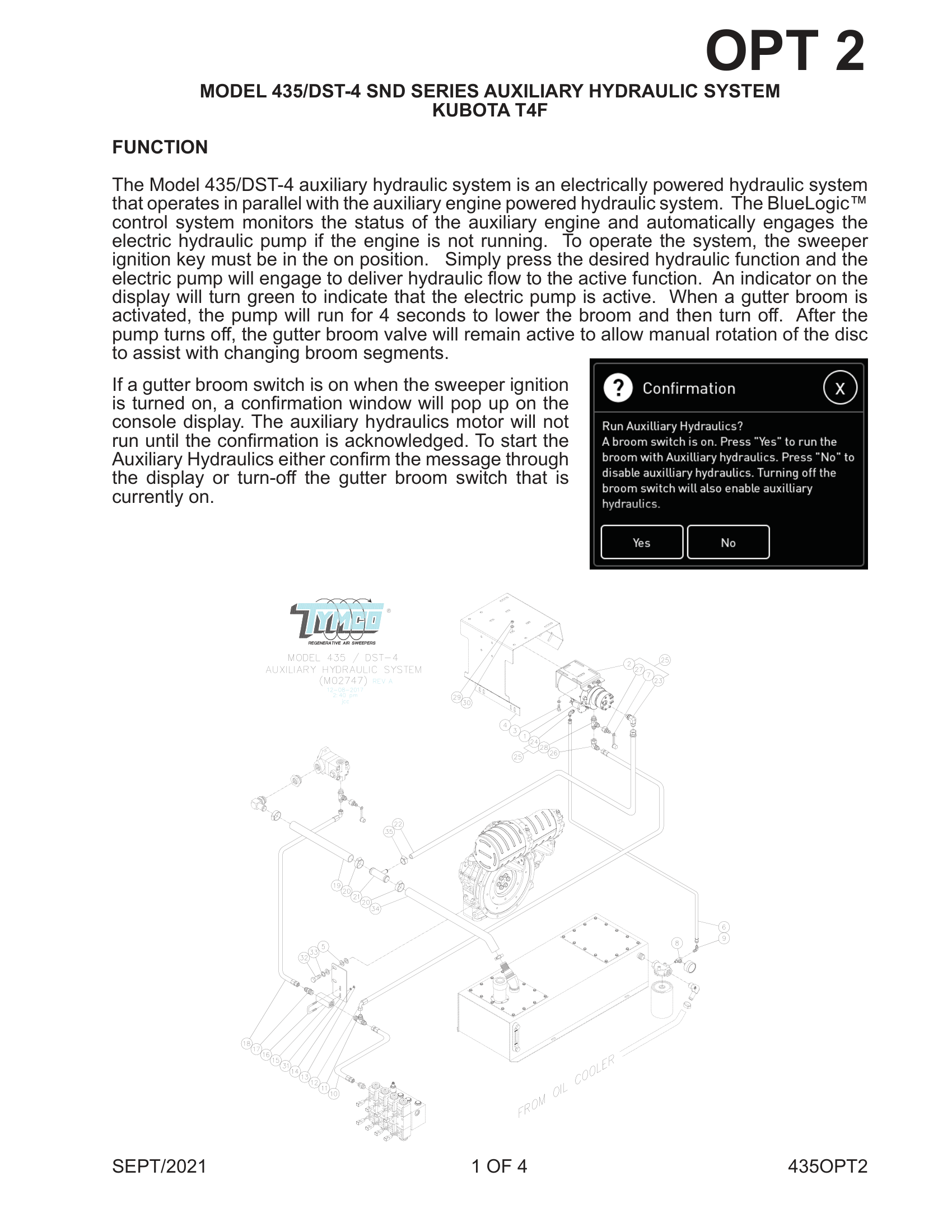 KUBOTA T4F AUXILIARY HYDRAULIC SYSTEM