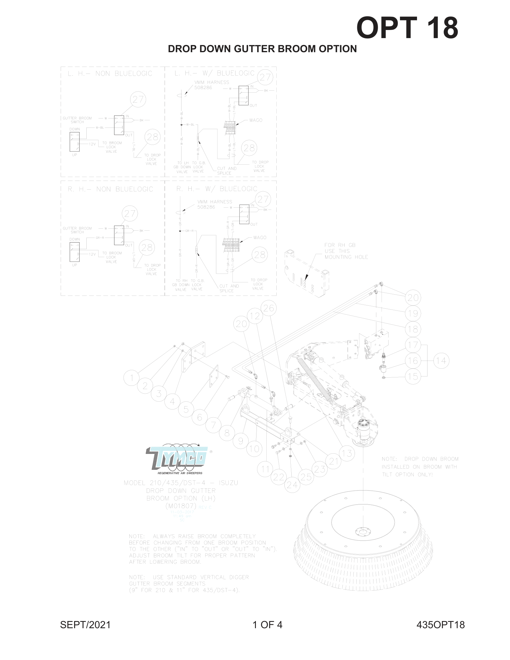 DROP DOWN GUTTER BROOM OPTION