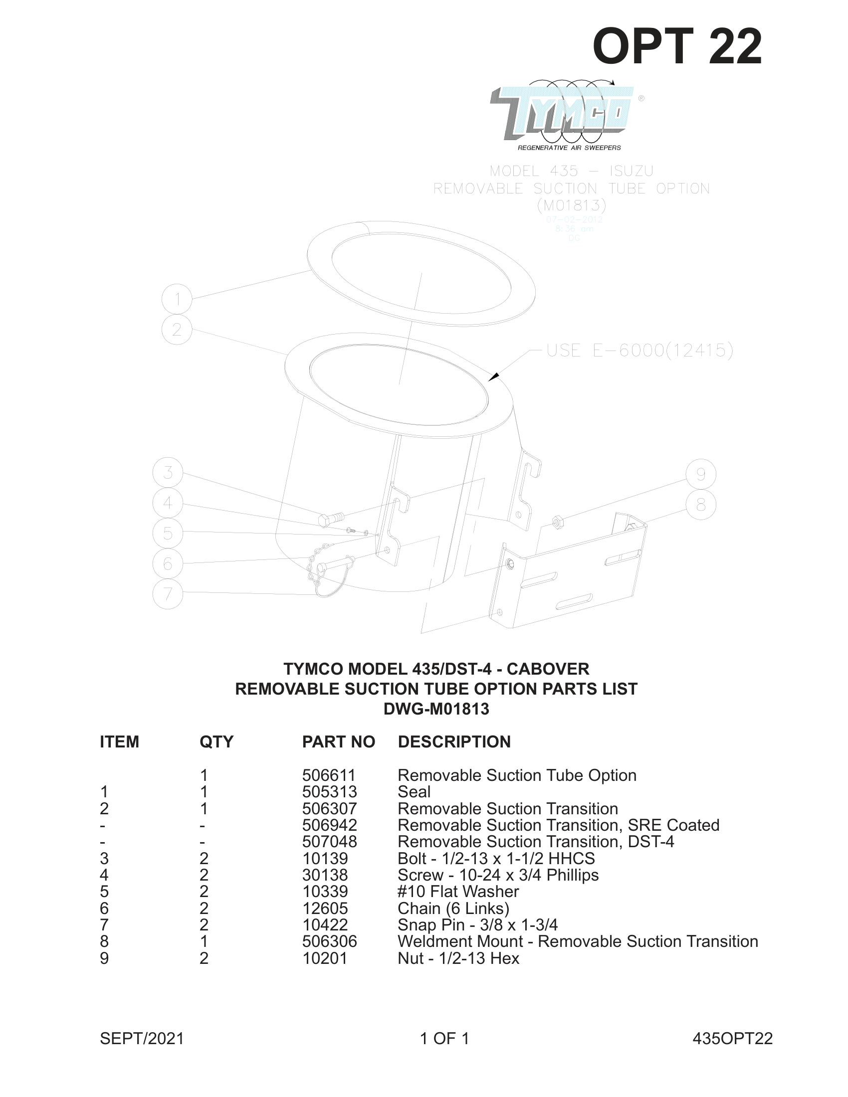 REMOVABLE SUCTION TUBE OPTION