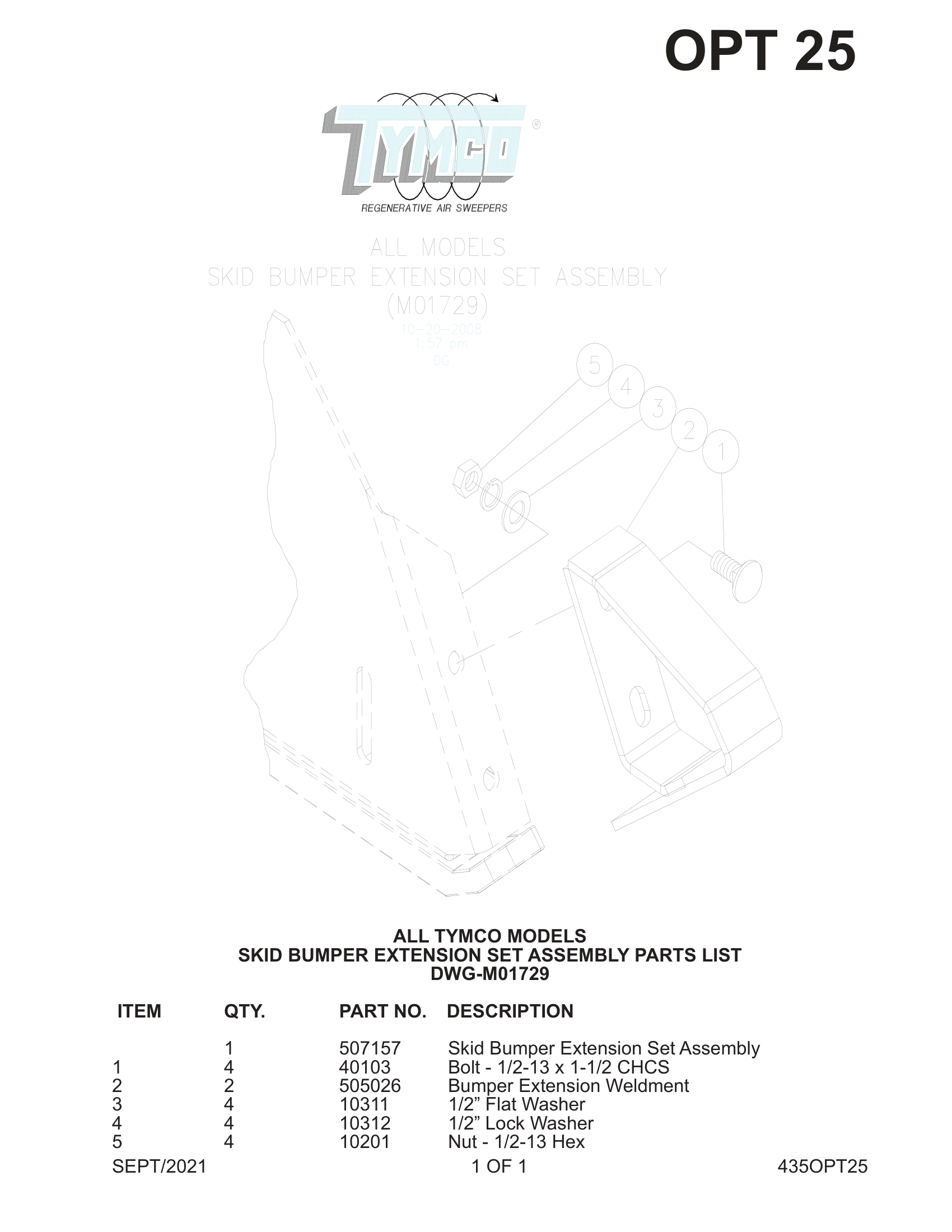 SKID BUMPER EXTENSION SET ASSEMBLY