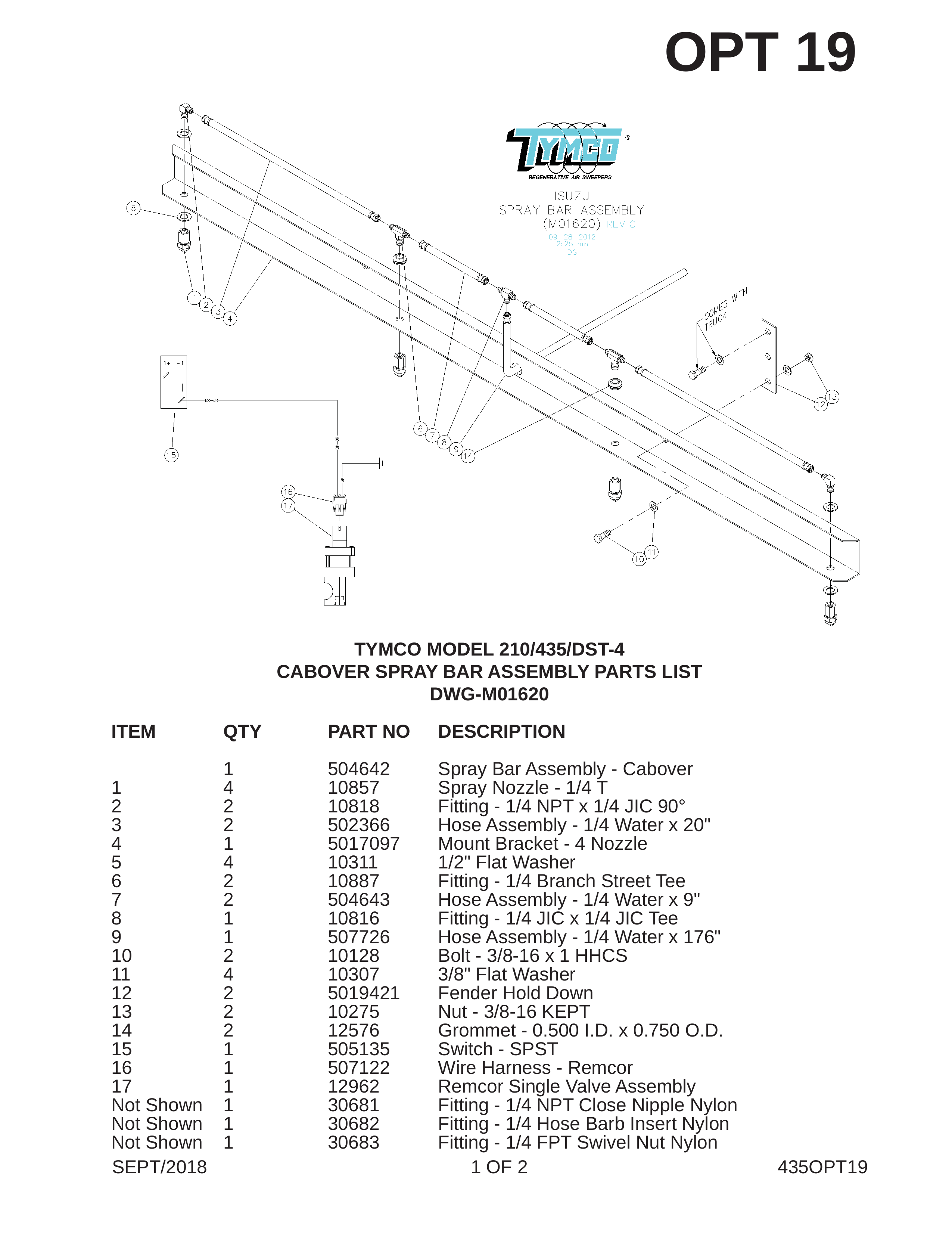 TYMCO MODEL 210/435/DST-4
