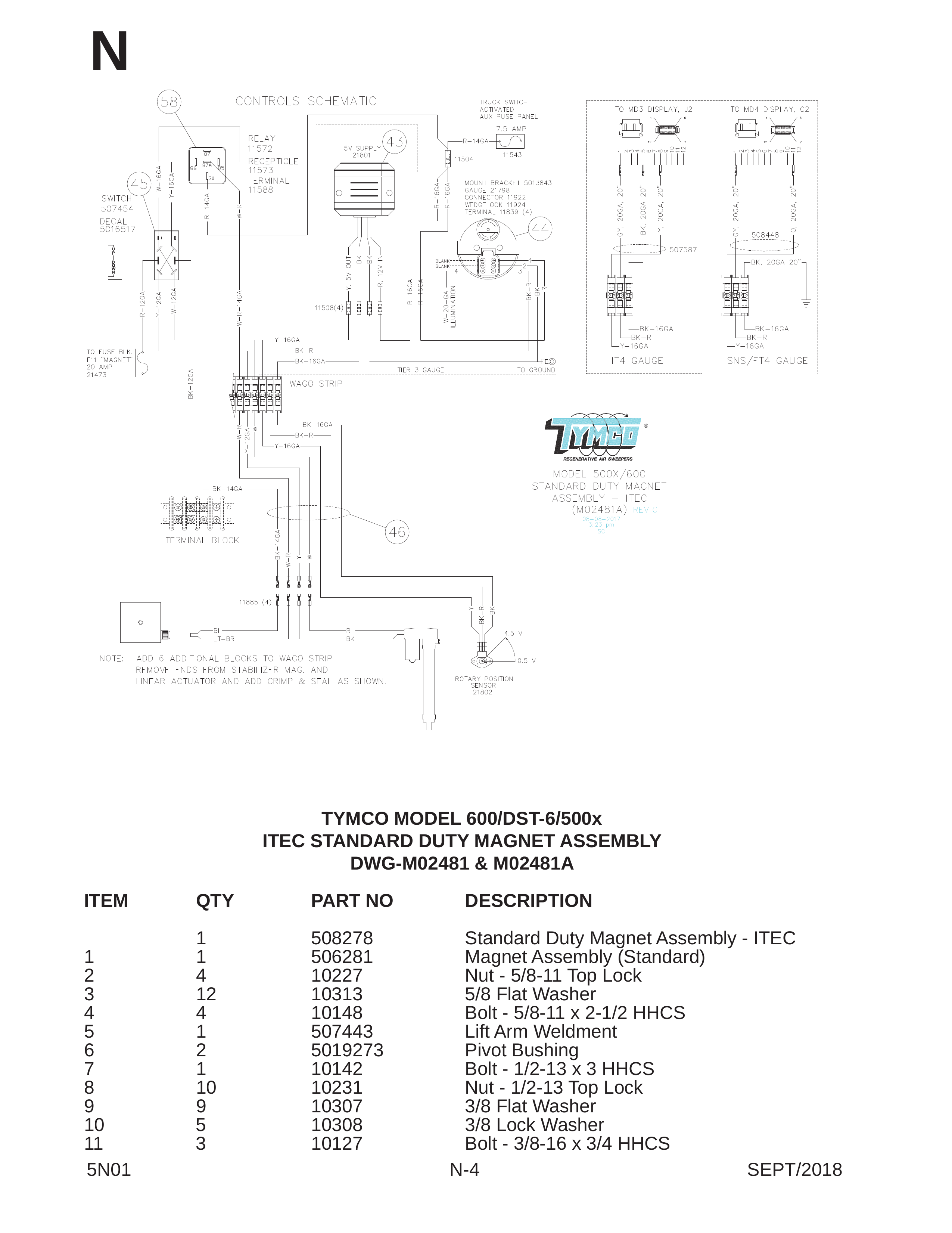 TYMCO MODEL 600/DST-6/500x