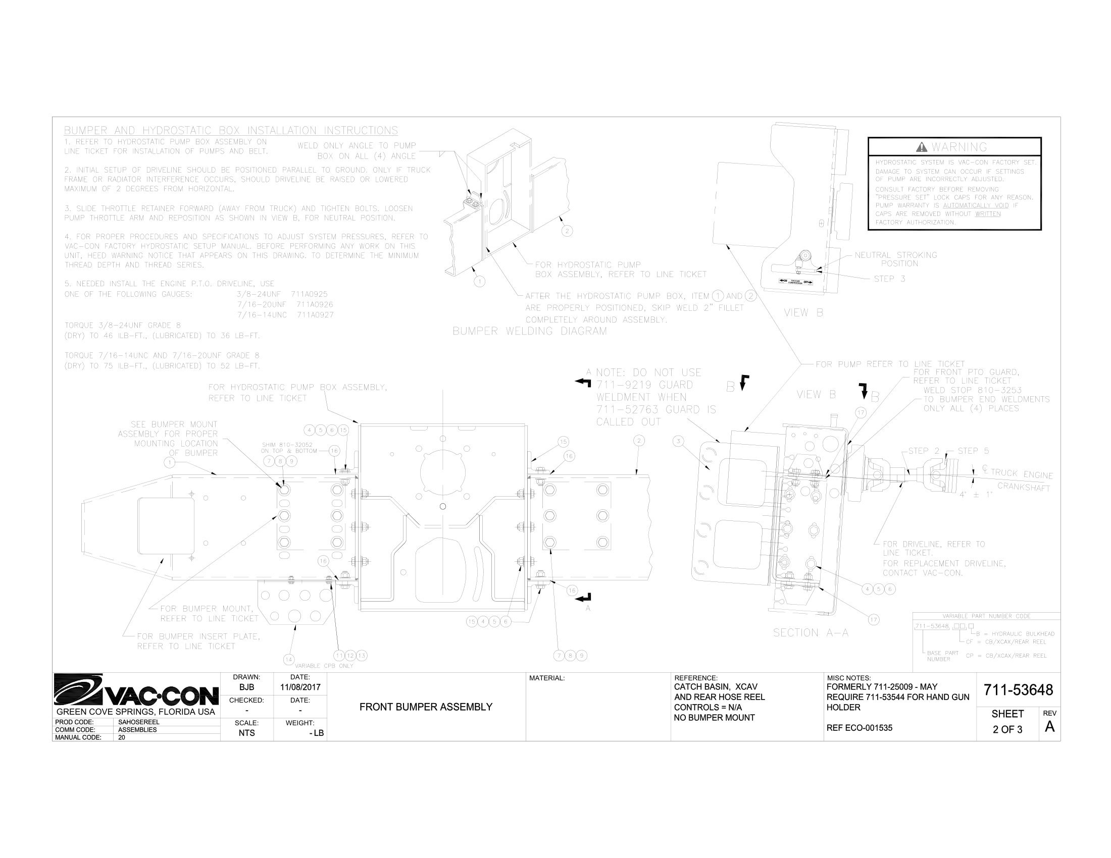 Hoist Frame Assembly, (10 & 13 Yd. Debris Body)