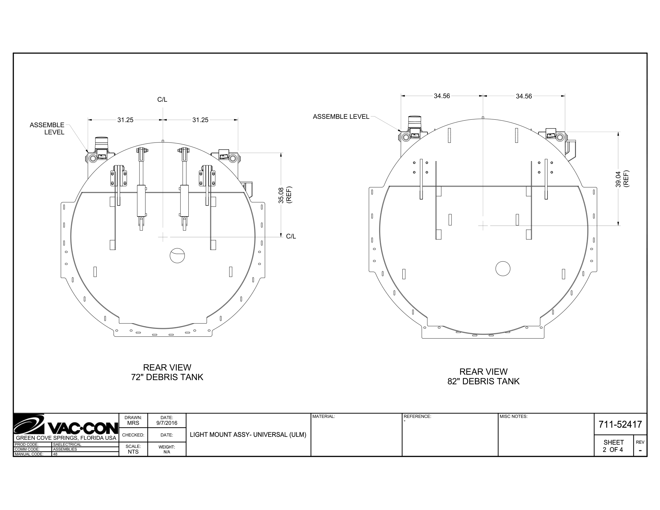 Rear Intake Hose Installation (used with slew ring mount boom), 12” (optional)