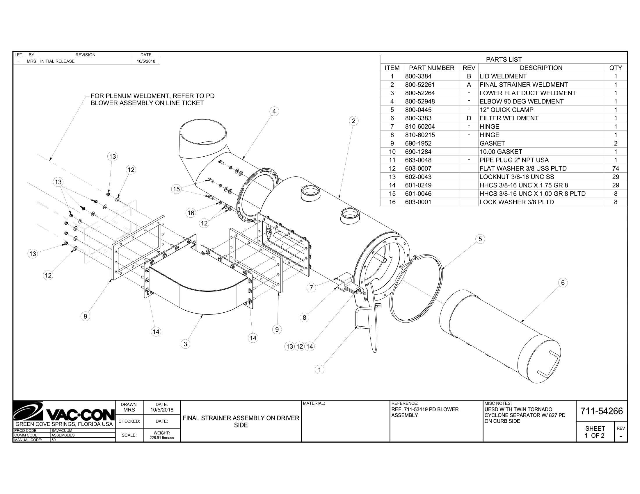 Gutter Broom Inner Linkage Assembly