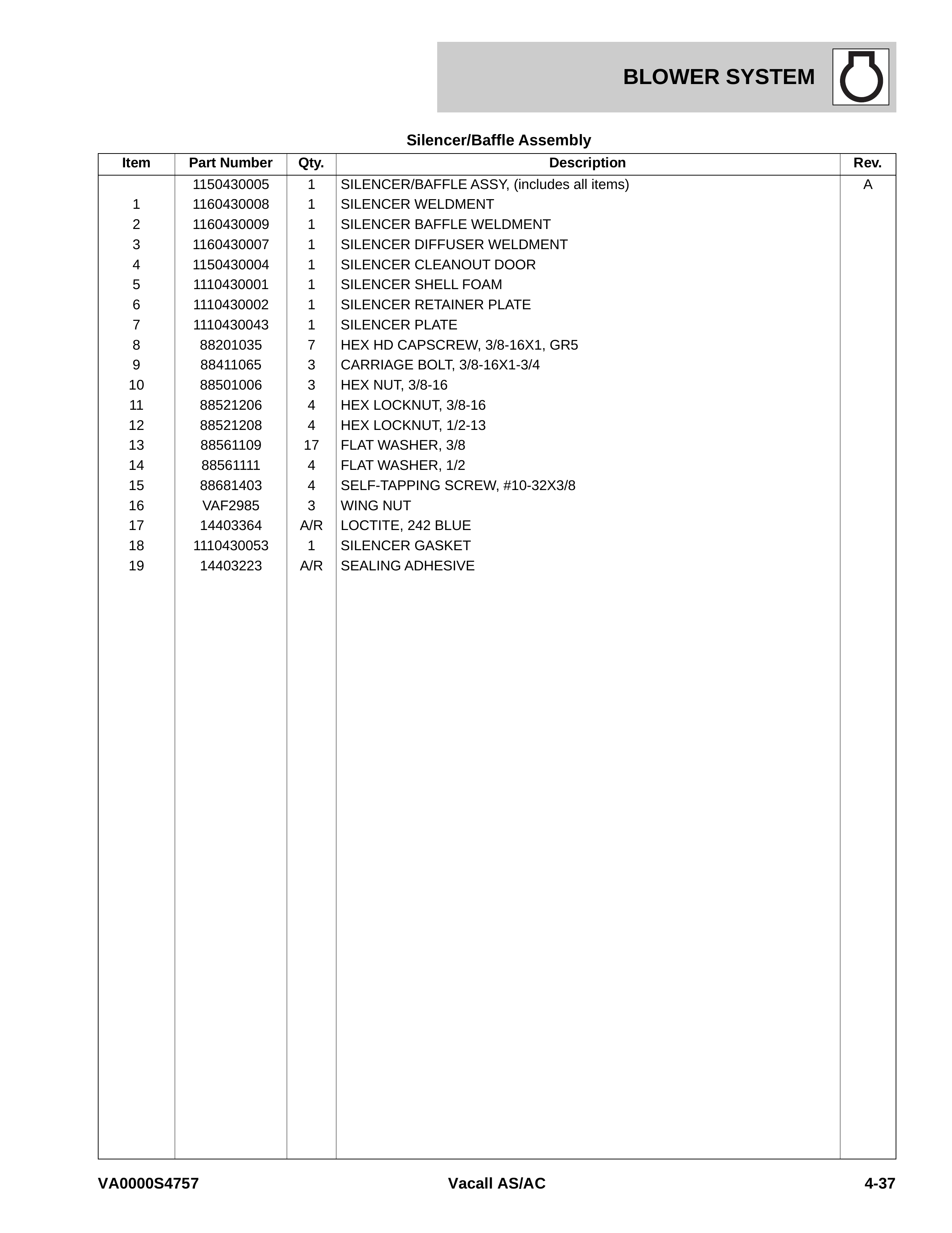 Silencer/Baffle Assembly