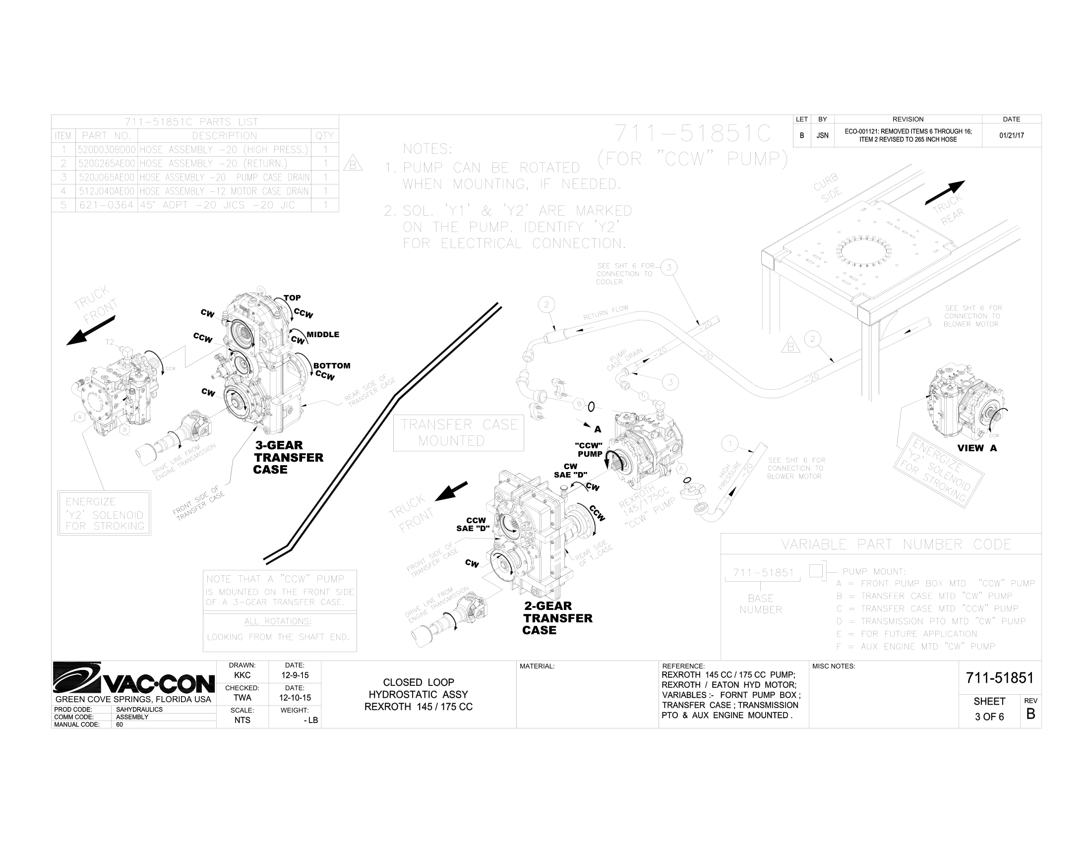 Transfer Case (Stiebel) Installation, (Super Sweep)