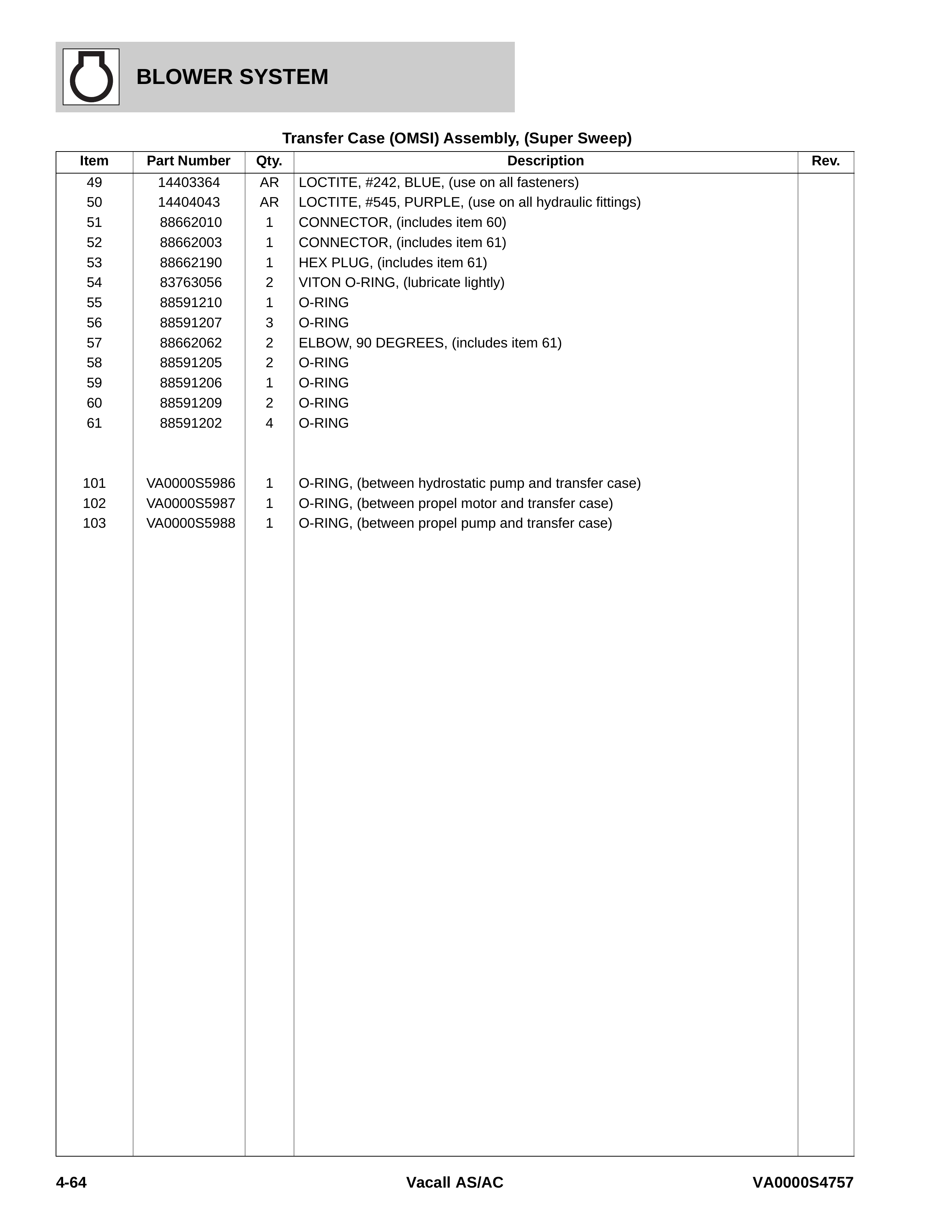 Transfer Case (OMSI) Assembly, (Super Sweep)