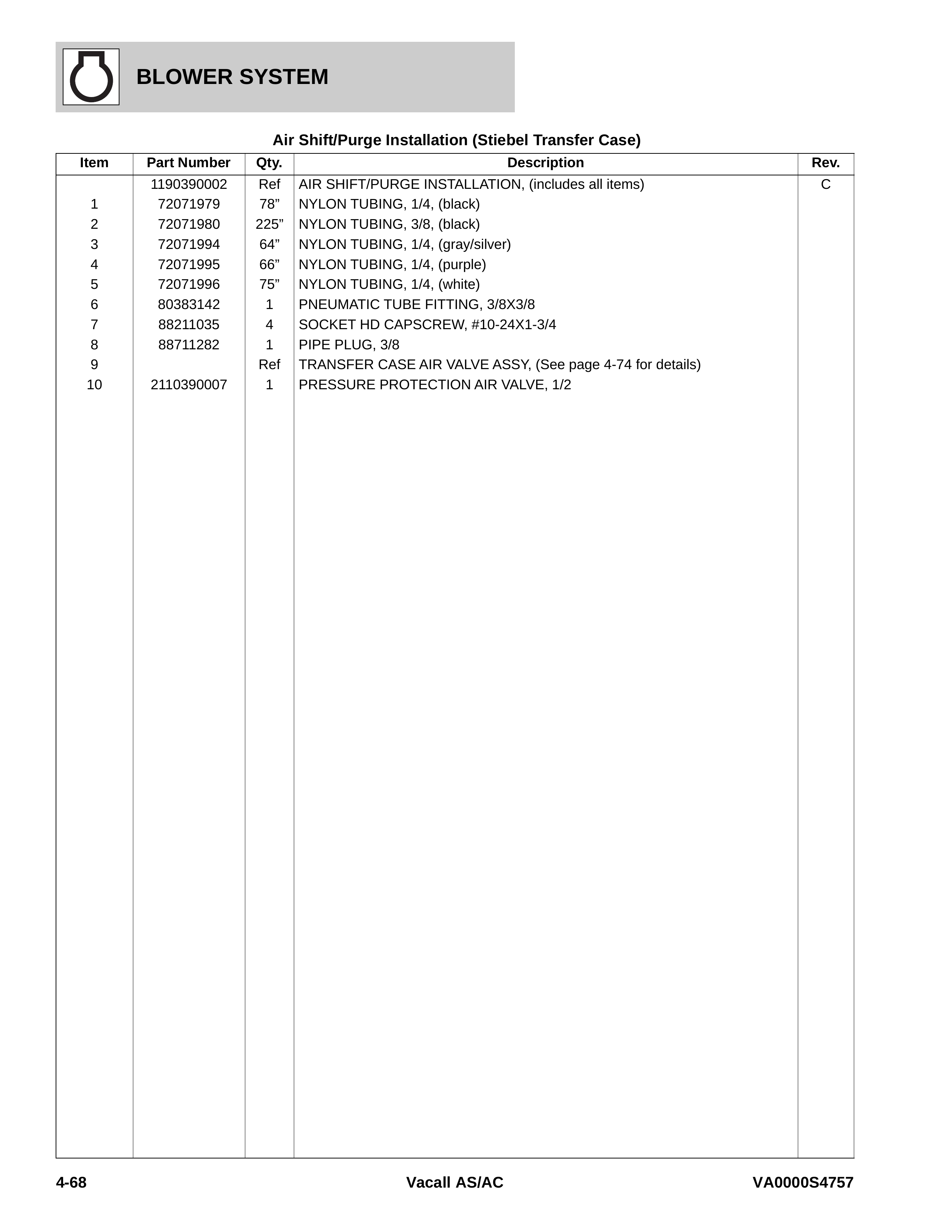 Air Shift/Purge Installation (Stiebel Transfer Case)