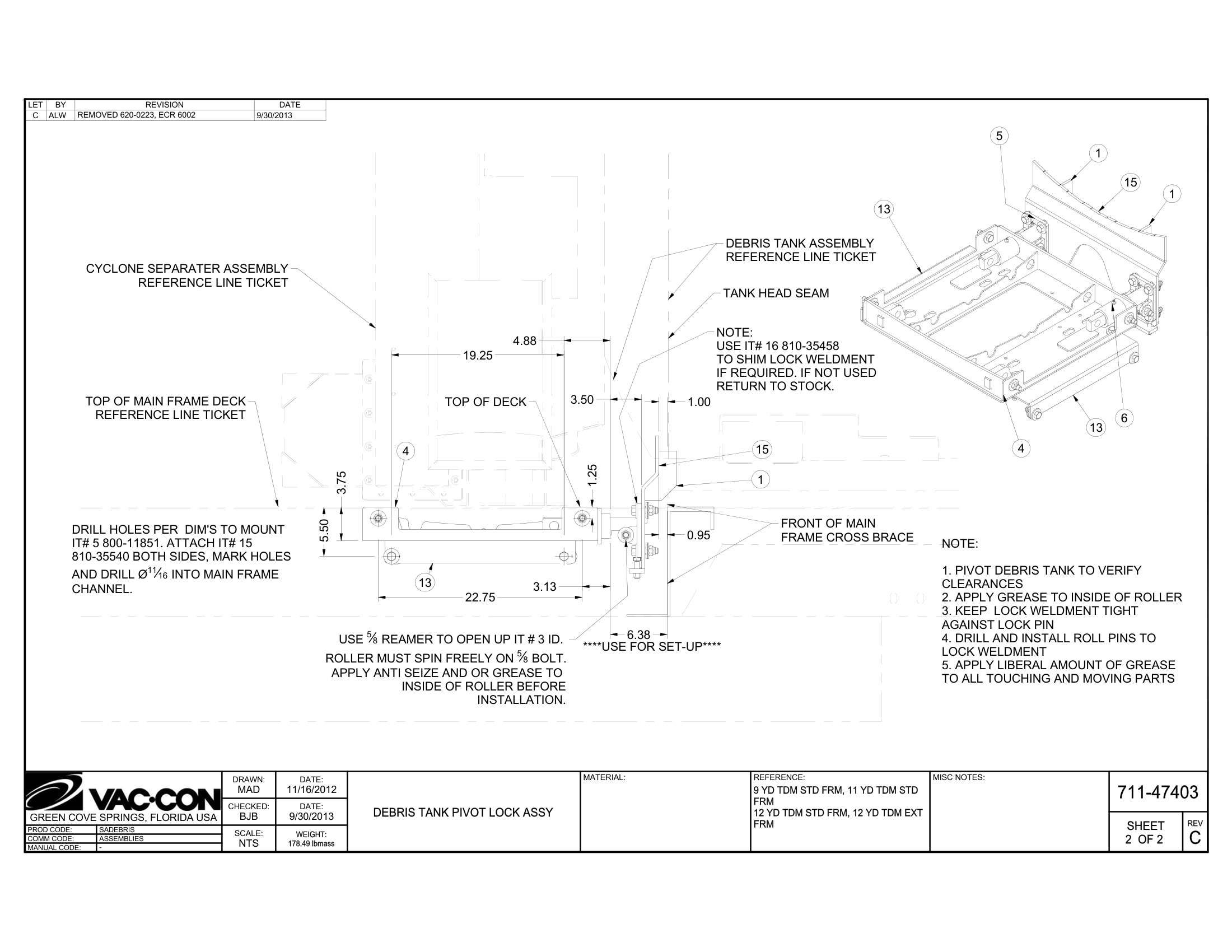 Gutter Broom Tilt Hosing (Dual Sweep)