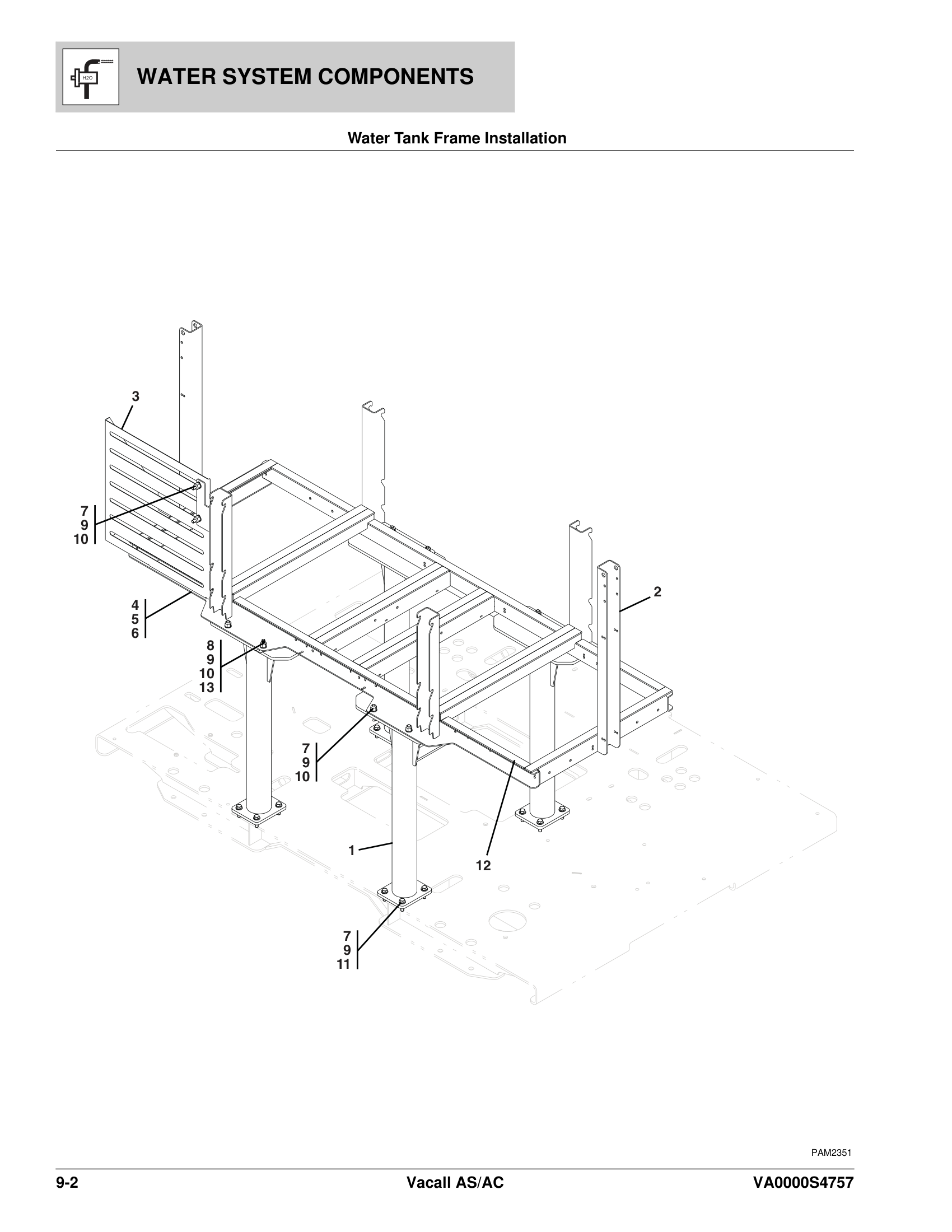 Water Tank Frame Installation