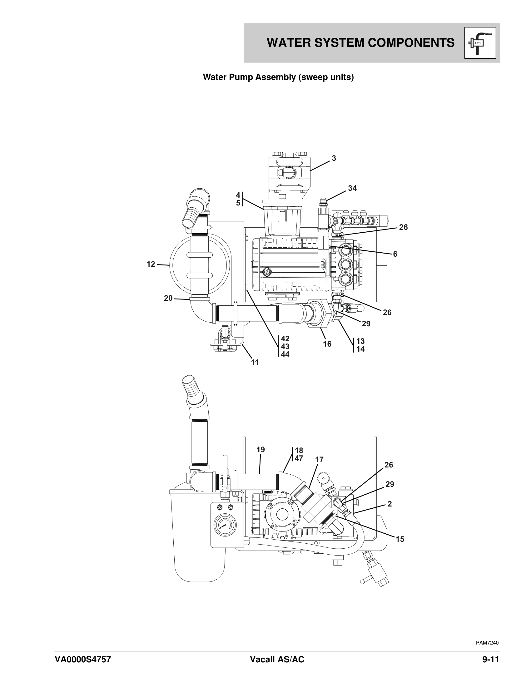 Water Pump Assembly (sweep units)