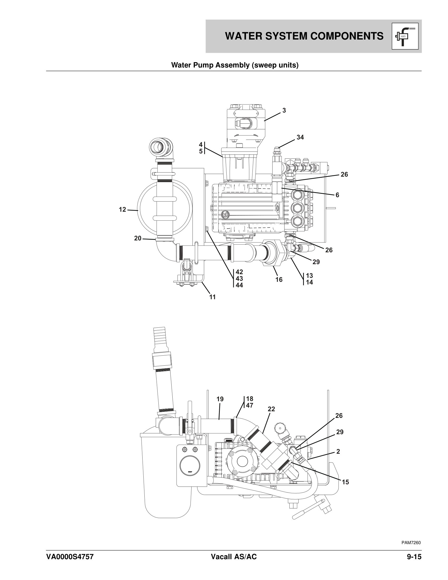 Water Pump Assembly (sweep units)