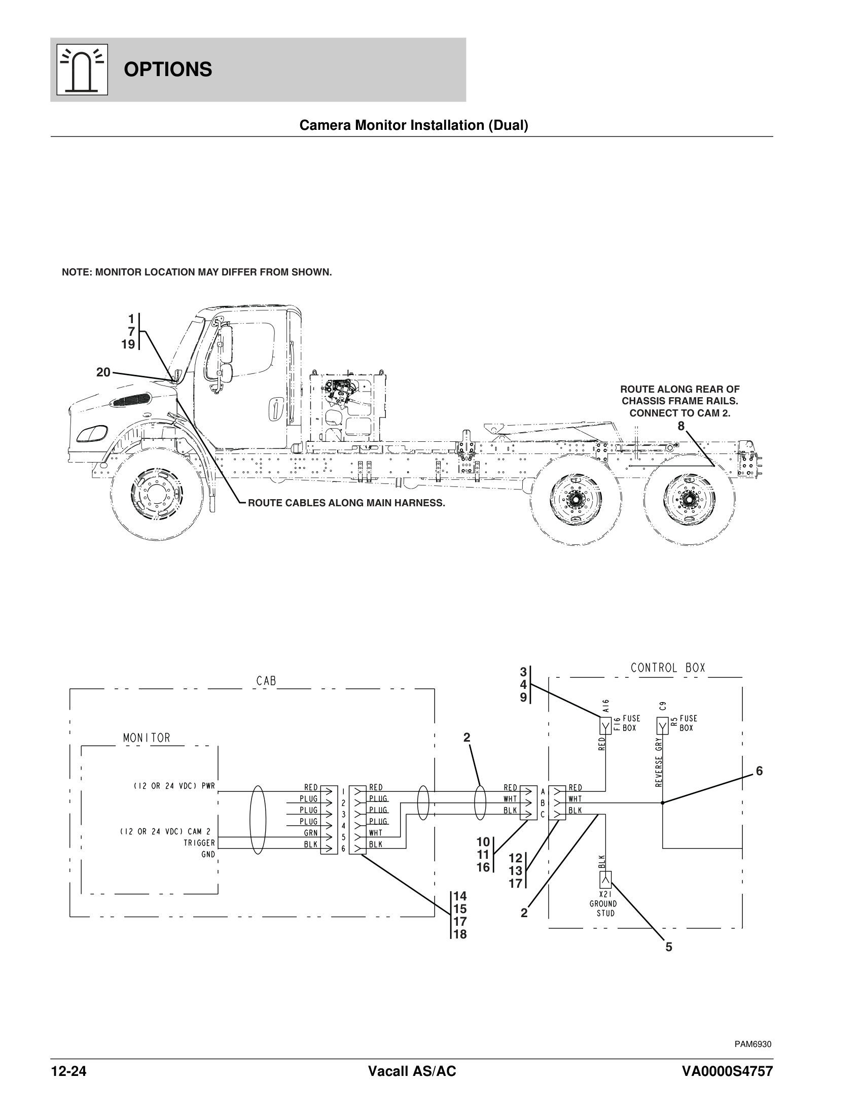Camera Monitor Installation (Dual)