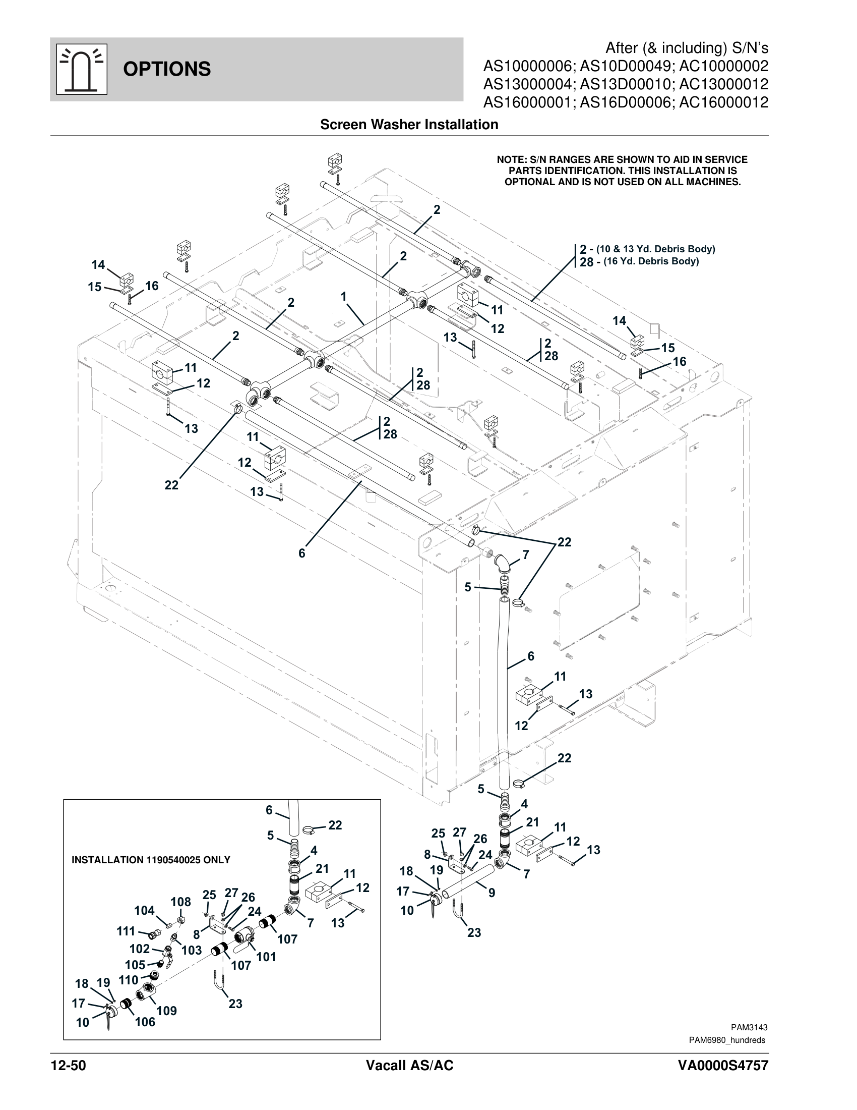 Screen Washer Installation