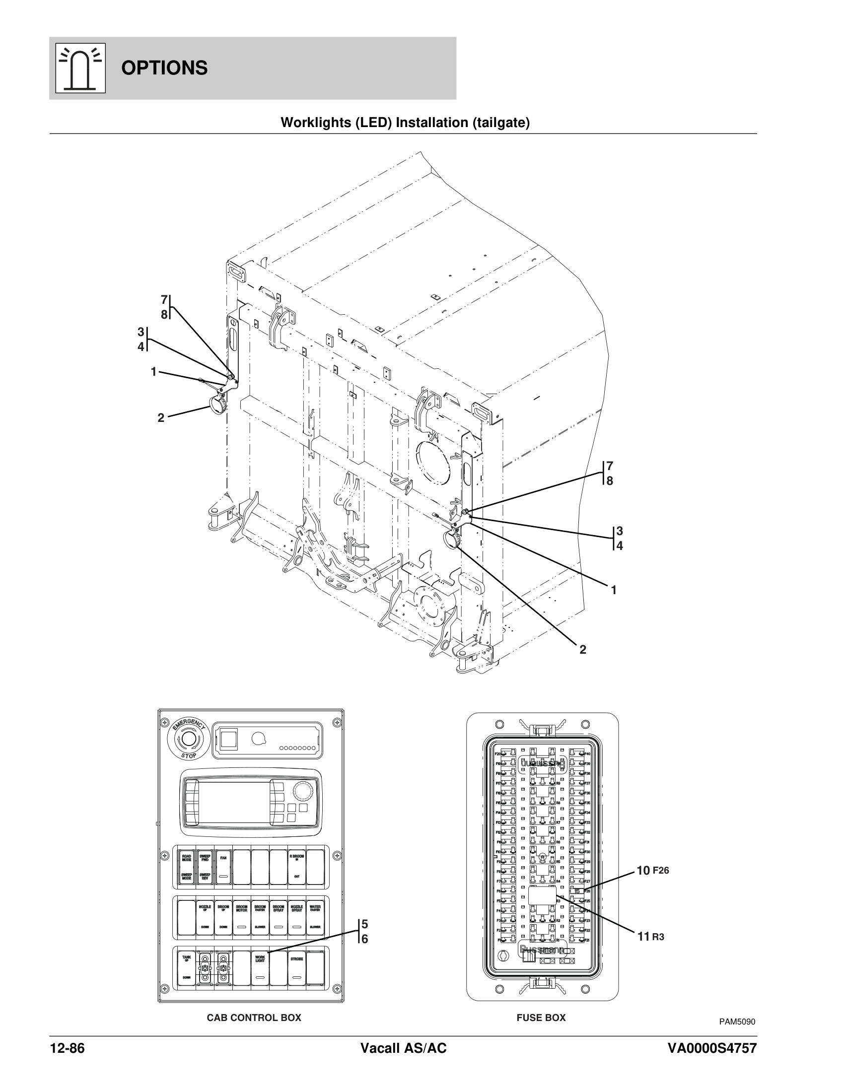 Worklights (LED) Installation (tailgate)