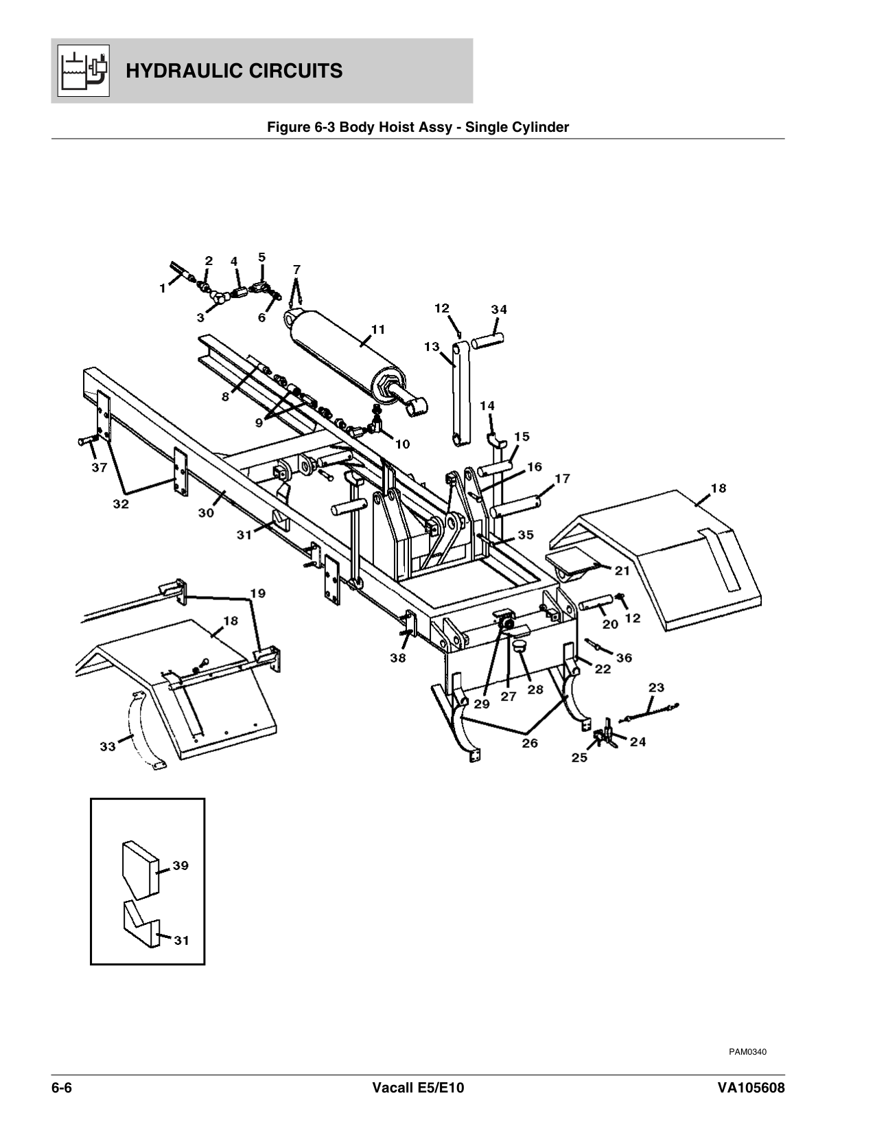 Body Hoist Assy - Single Cylinder