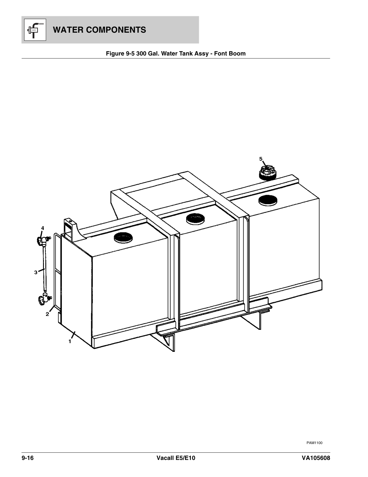 300 Gal. Water Tank Assy - Font Boom
