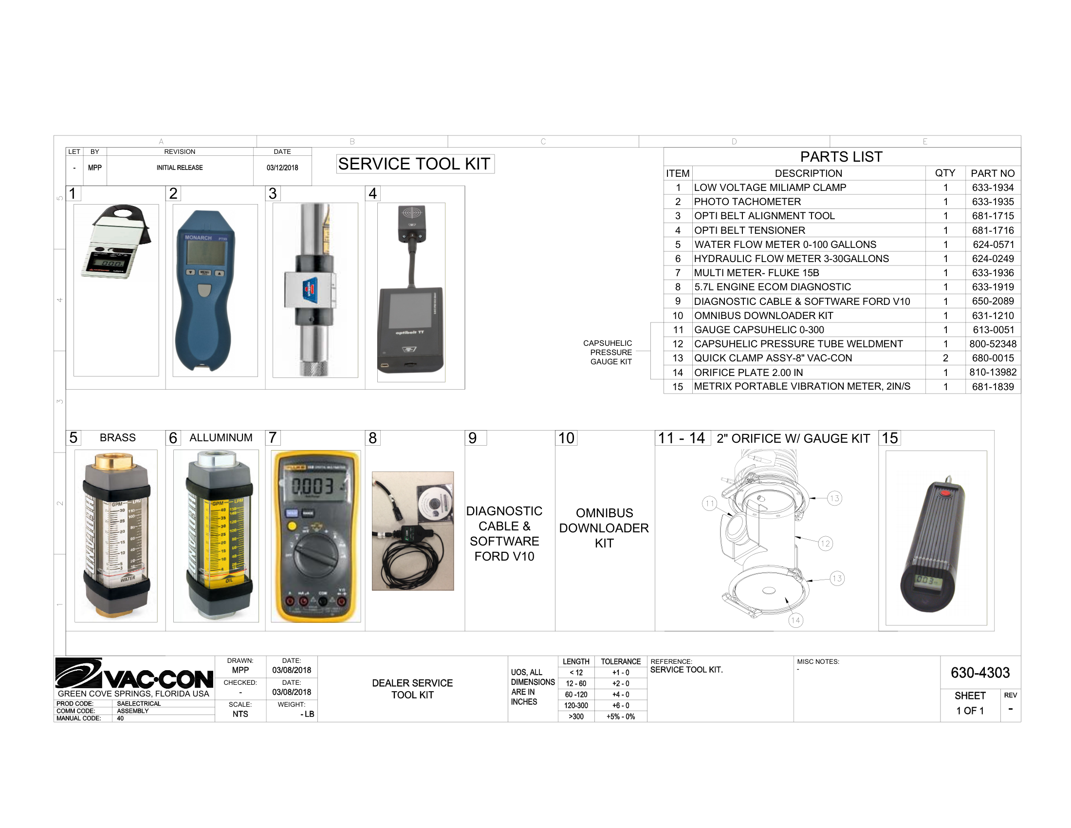 Service Tool Kit (630-4303)
