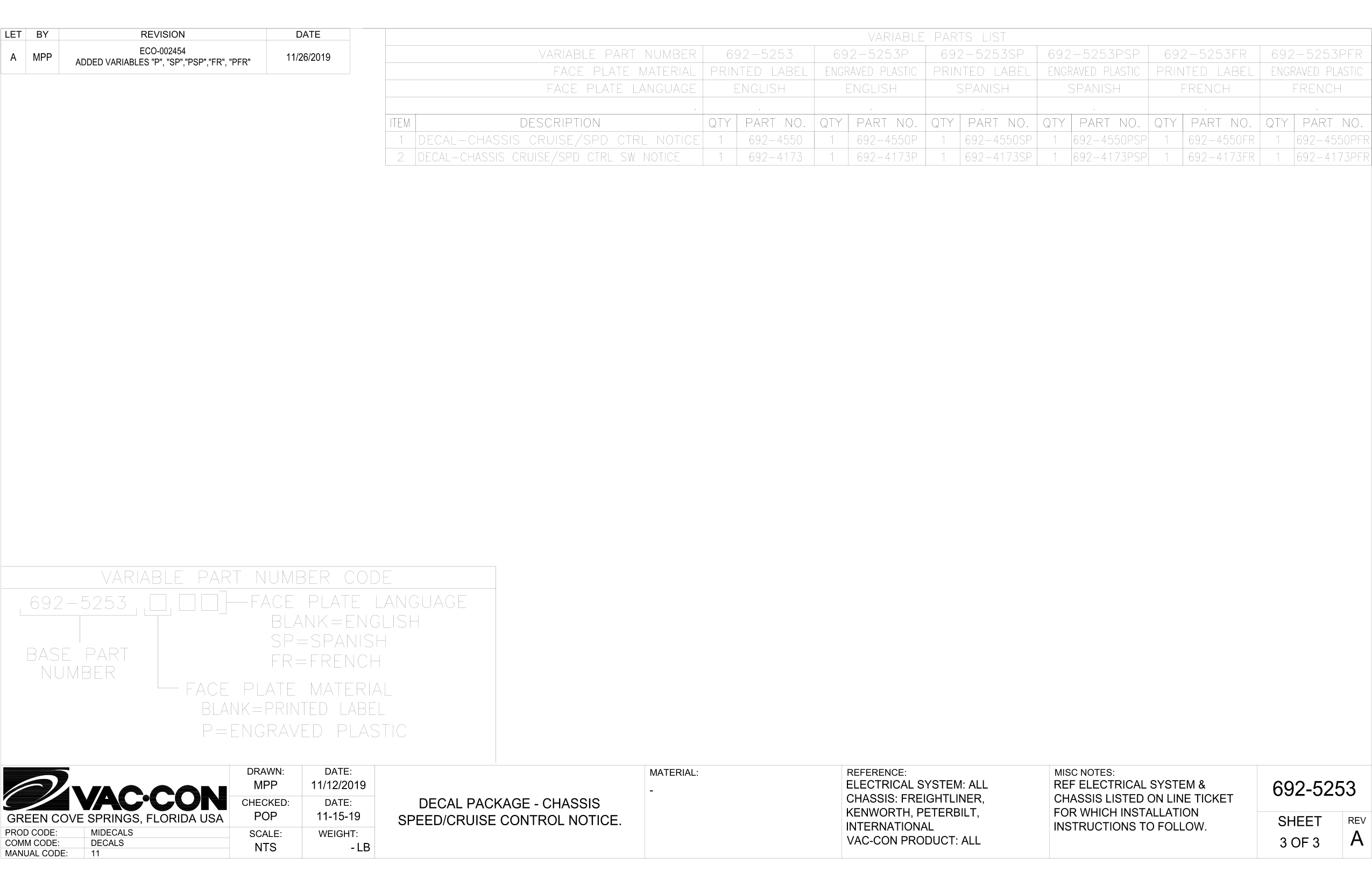 Chassis Listed On Line Ticket