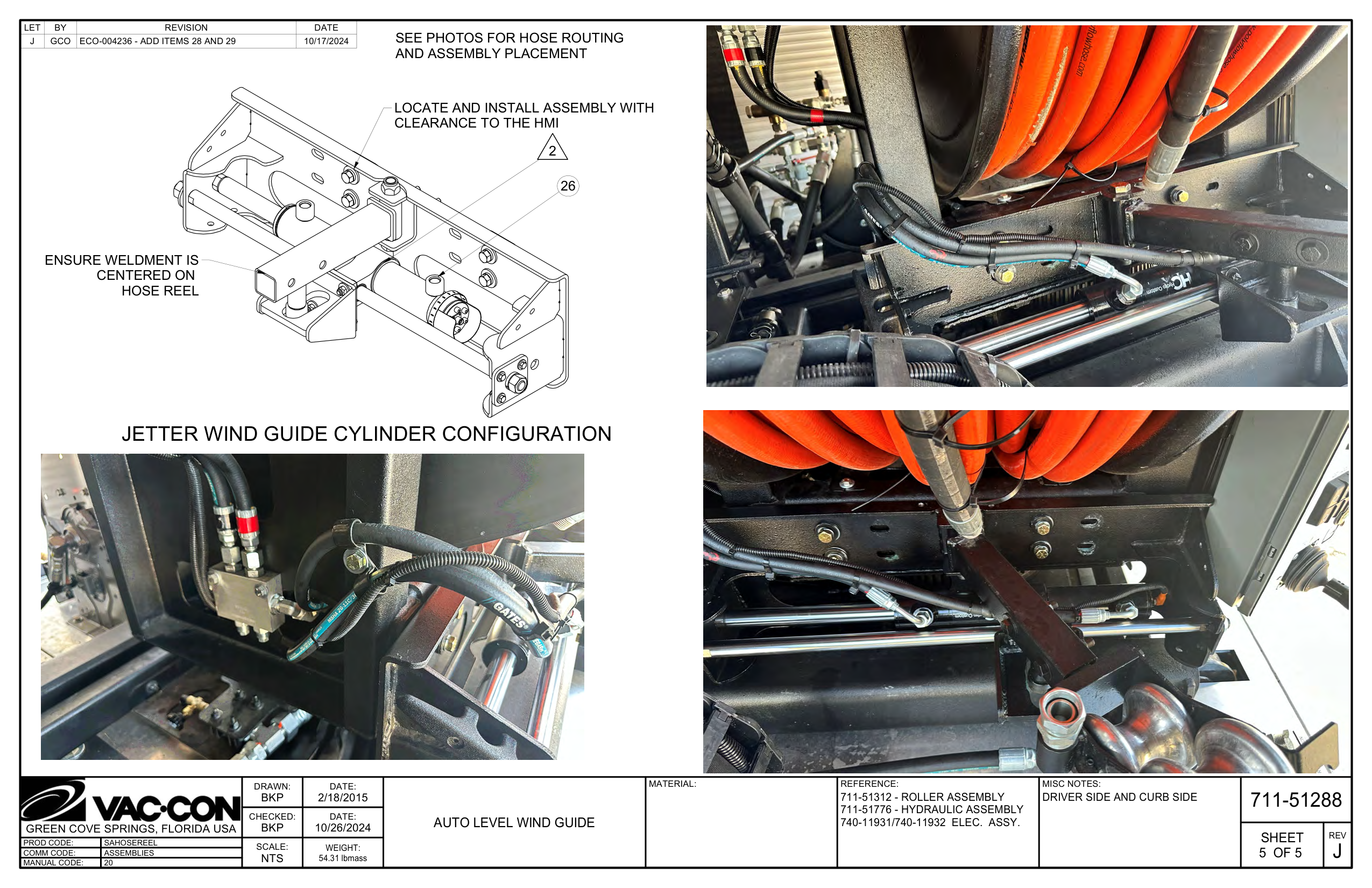 Jetter Wind Guide Cylinder Configuration