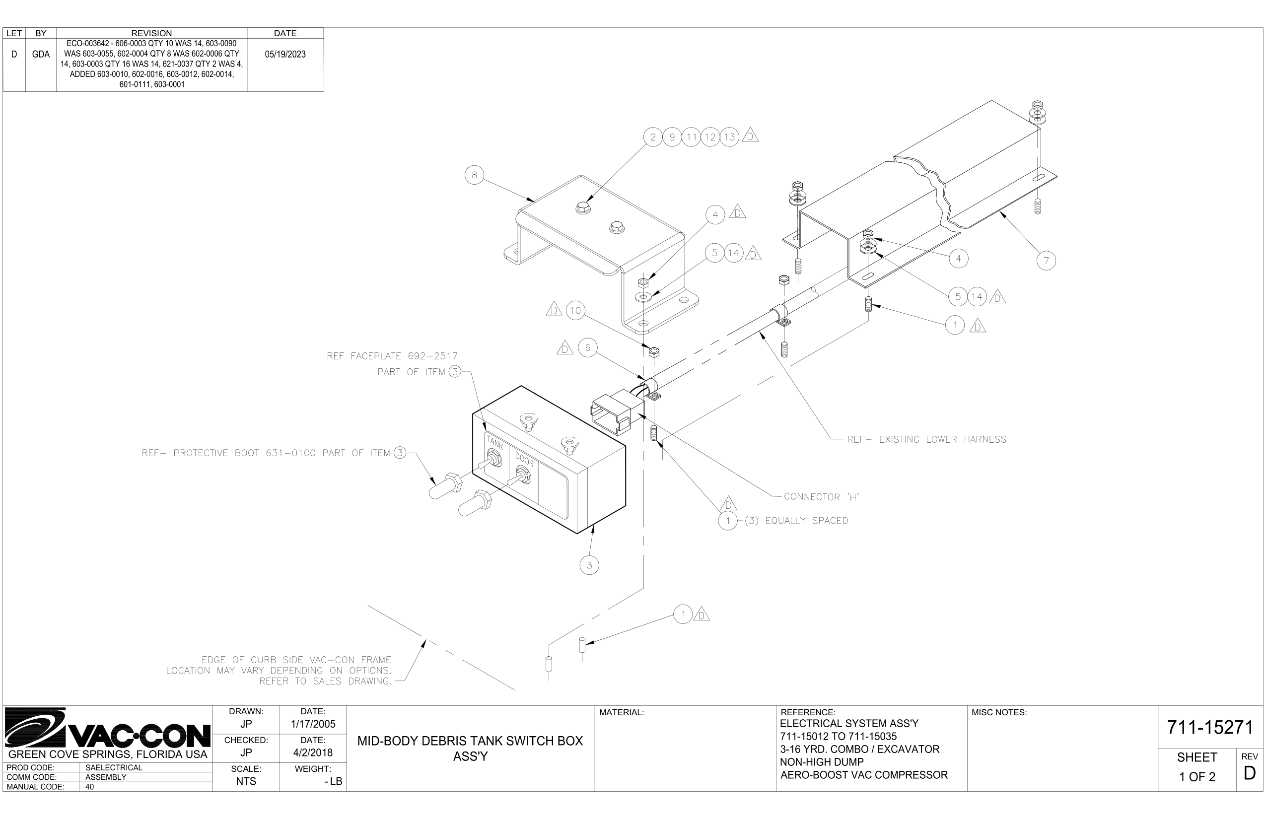Mid-Body Debris Tank Switch Box