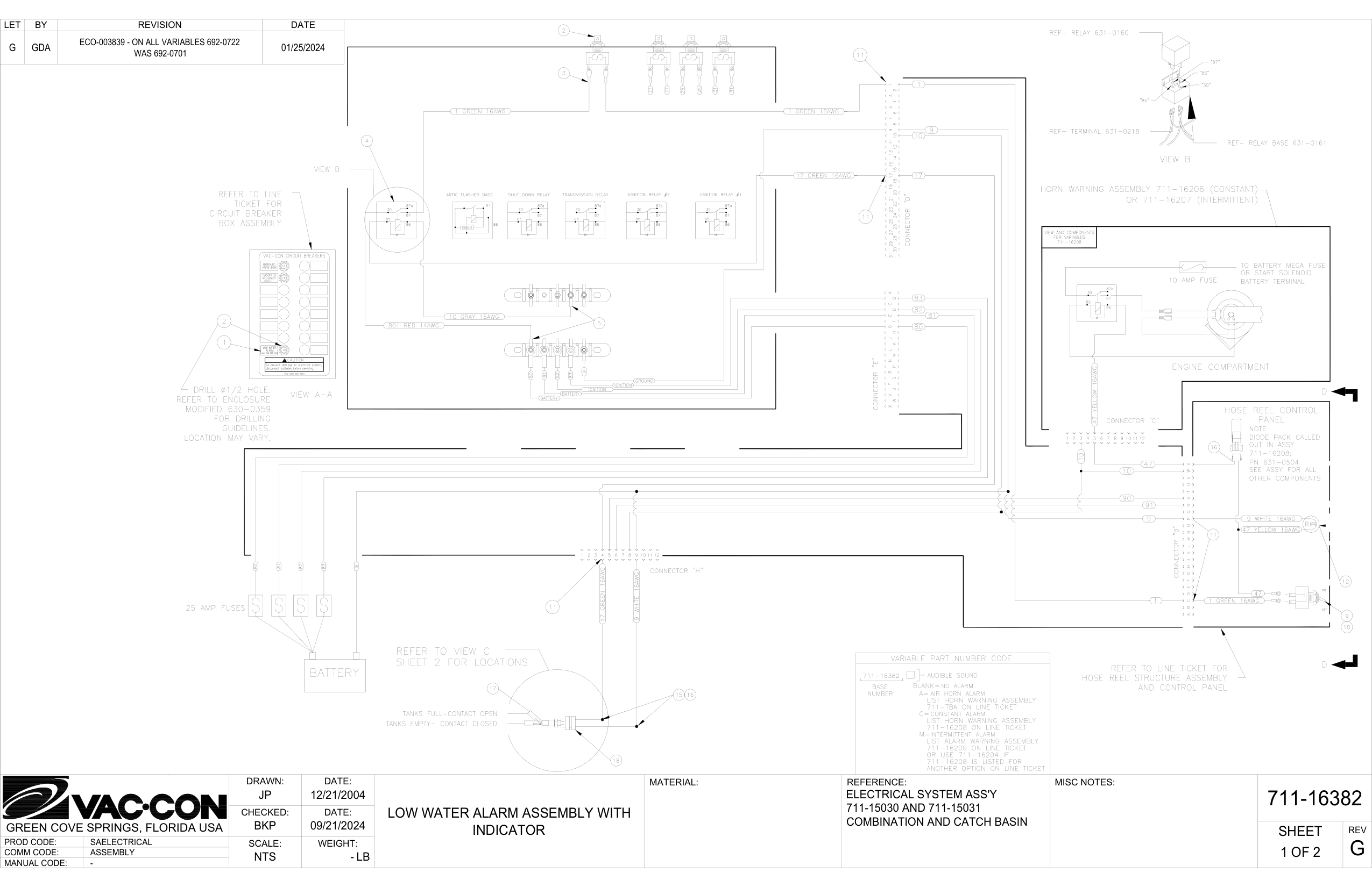 Low Water Alarm Assembly With