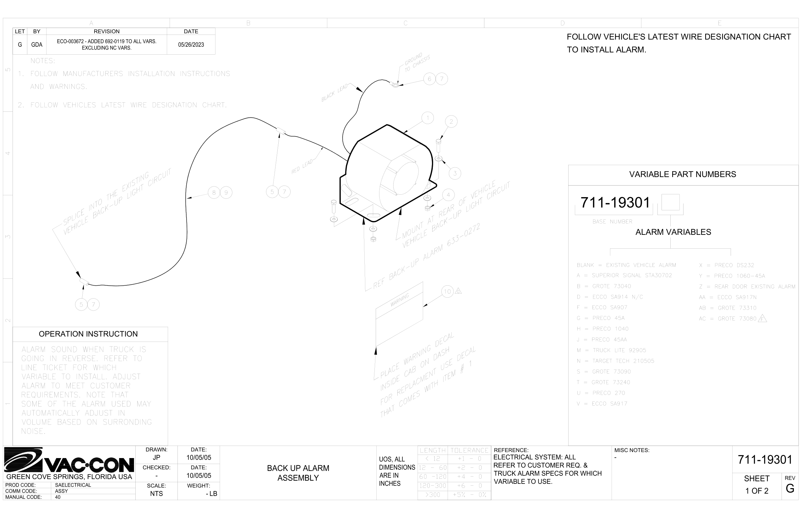 Follow Vehicle'S Latest Wire Designation Chart