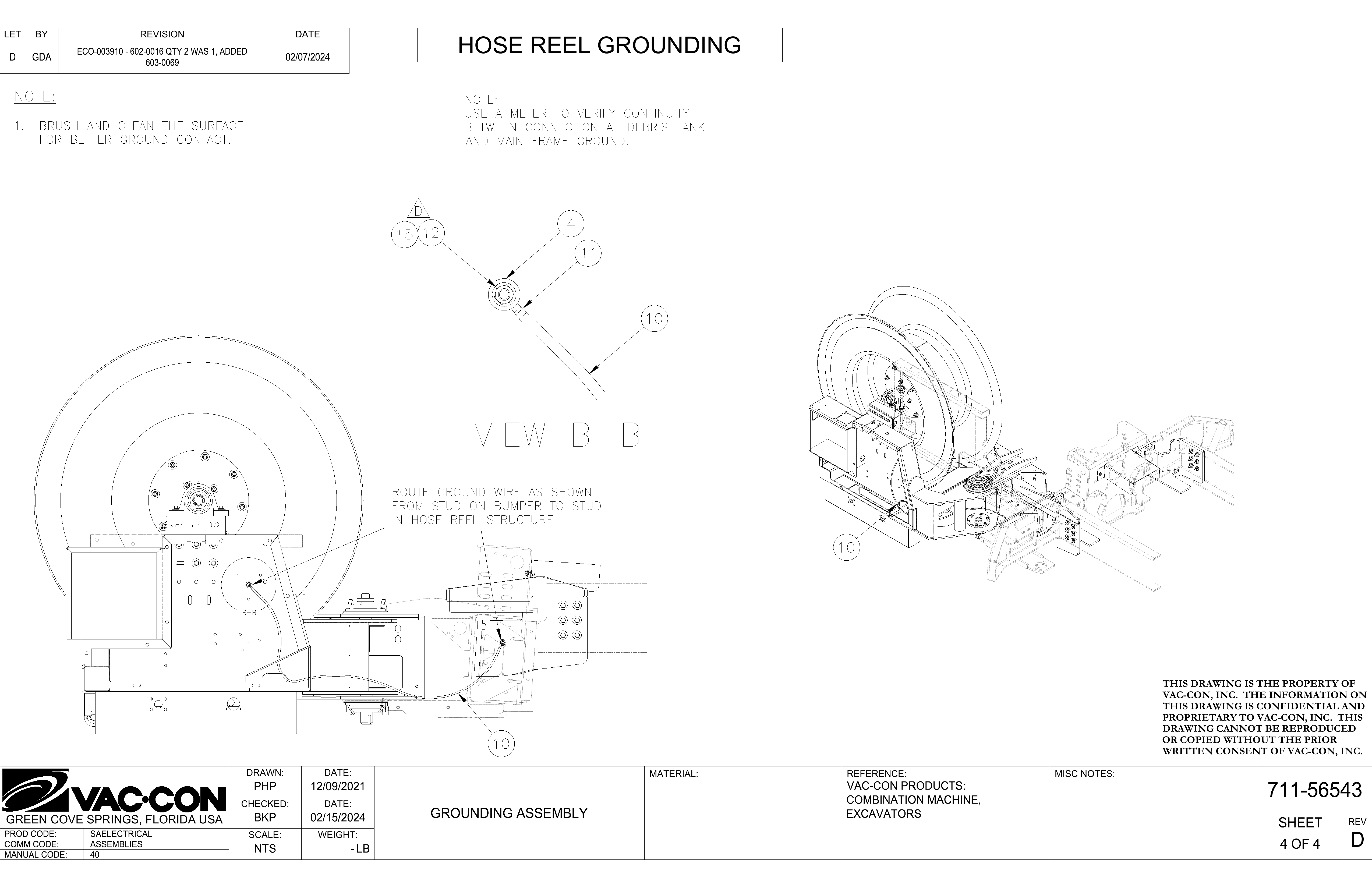 HOSE REEL GROUNDING