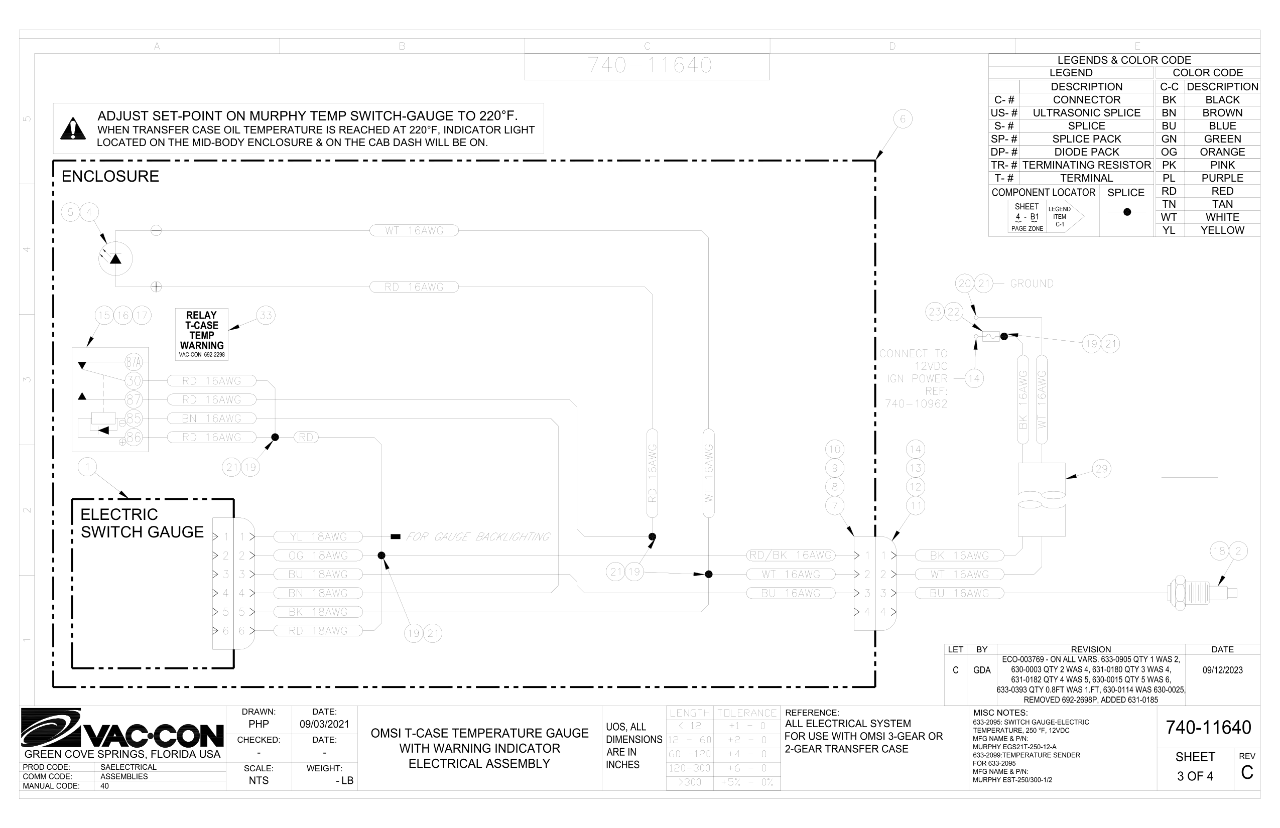 When Transfer Case Oil Temperature Is Reached At 220°F, Indicator Light