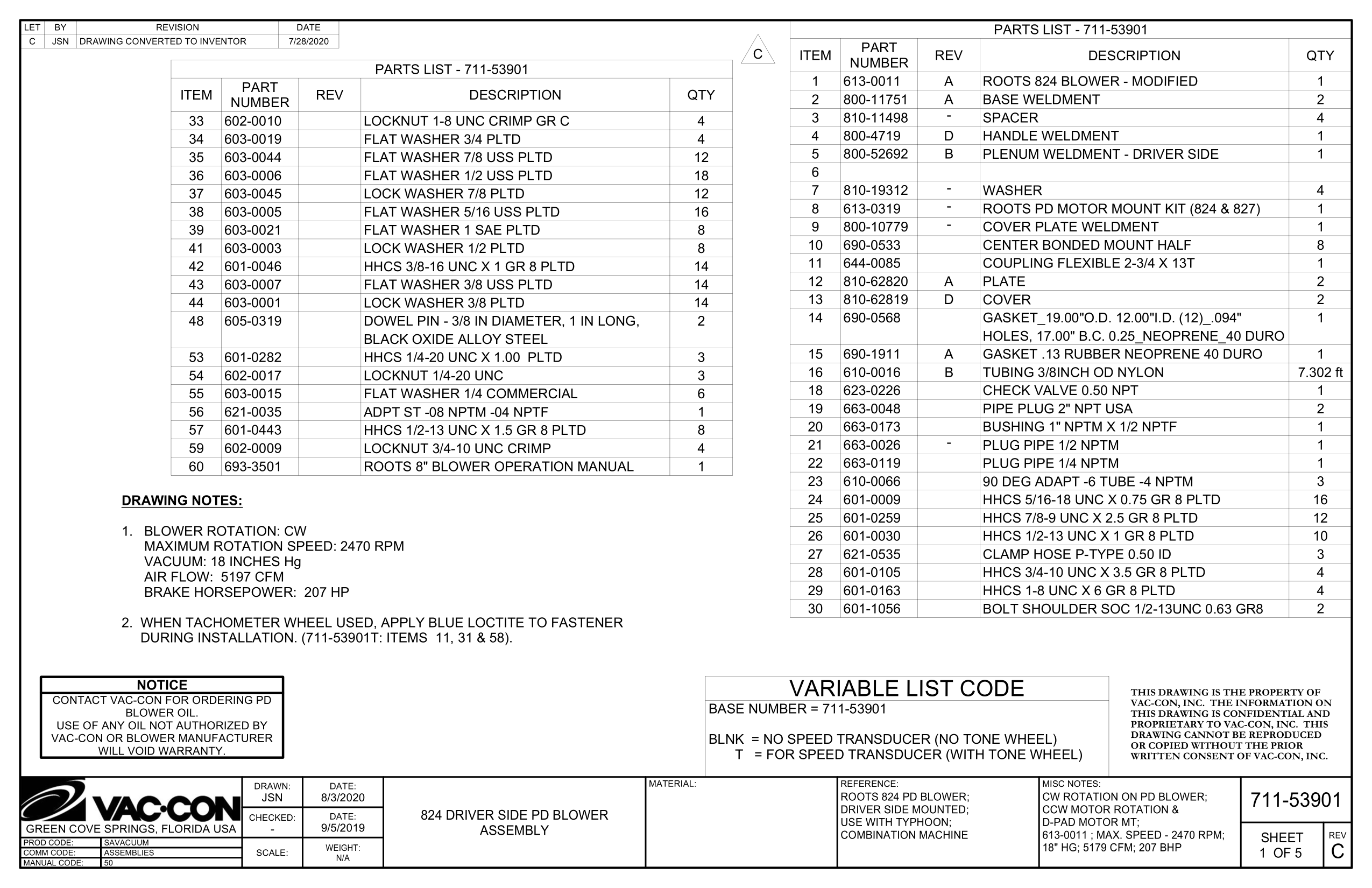 Roots Pd Motor Mount Kit (824 & 827)